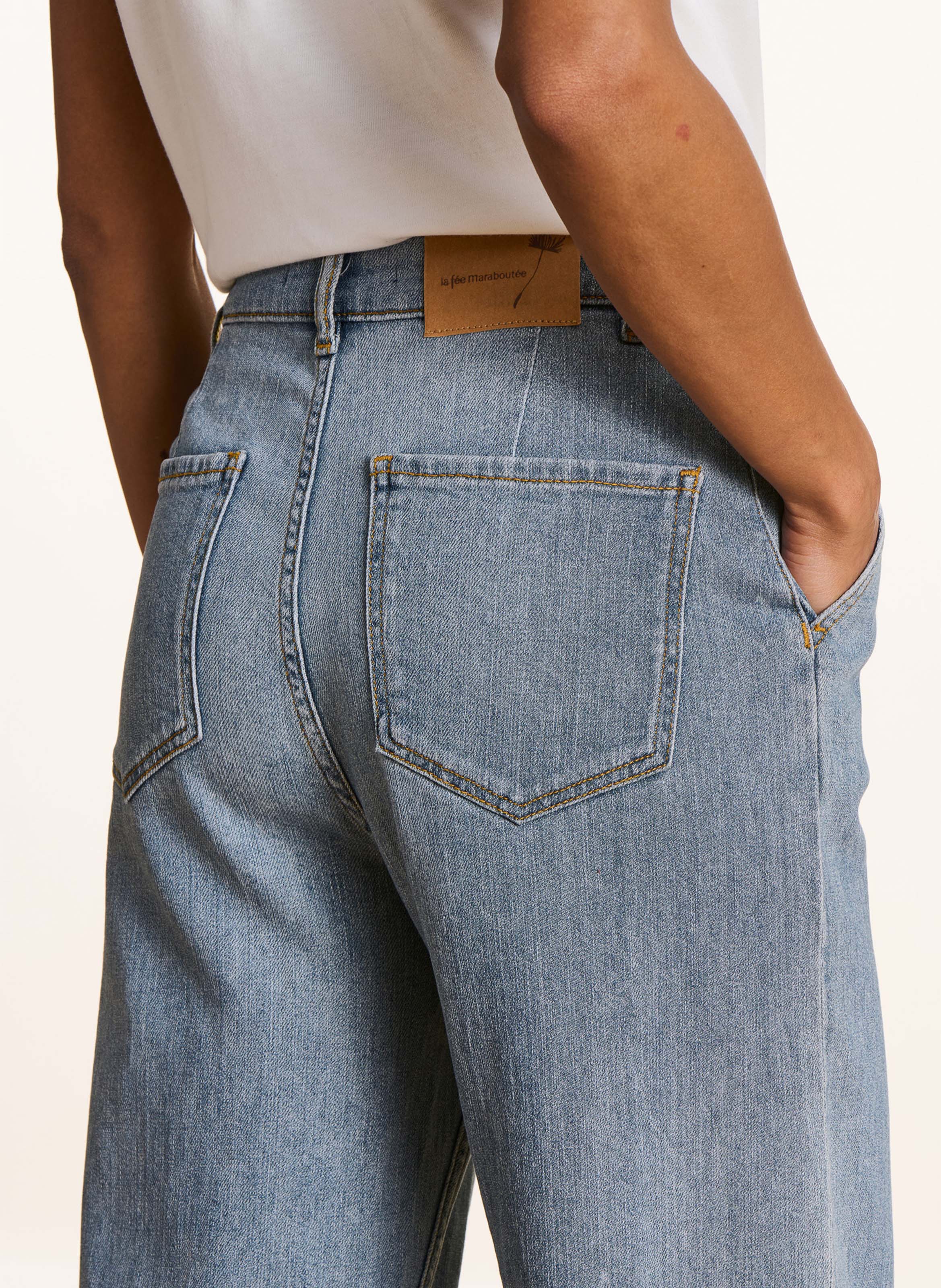 7/8-Länge Straight Leg Jeans LA FEE MARABOUTEE Blau