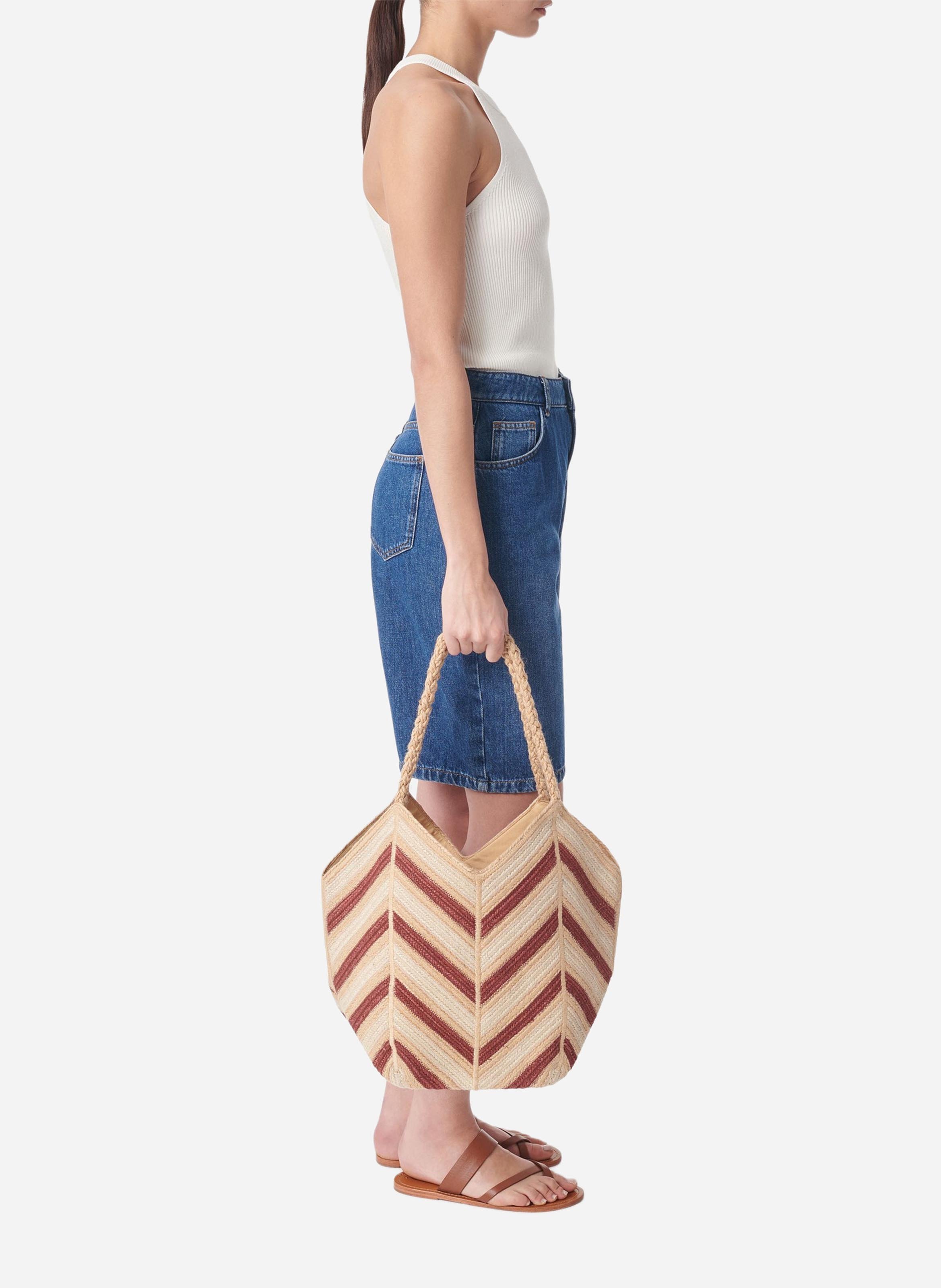 Jute tote bag VANESSA BRUNO Pink