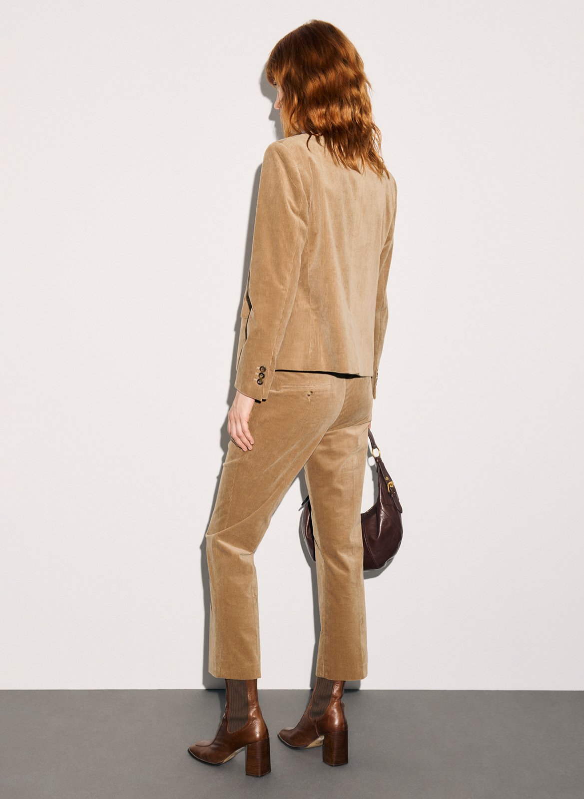 Pantalon droit en coton mélangé GERARD DAREL Marron