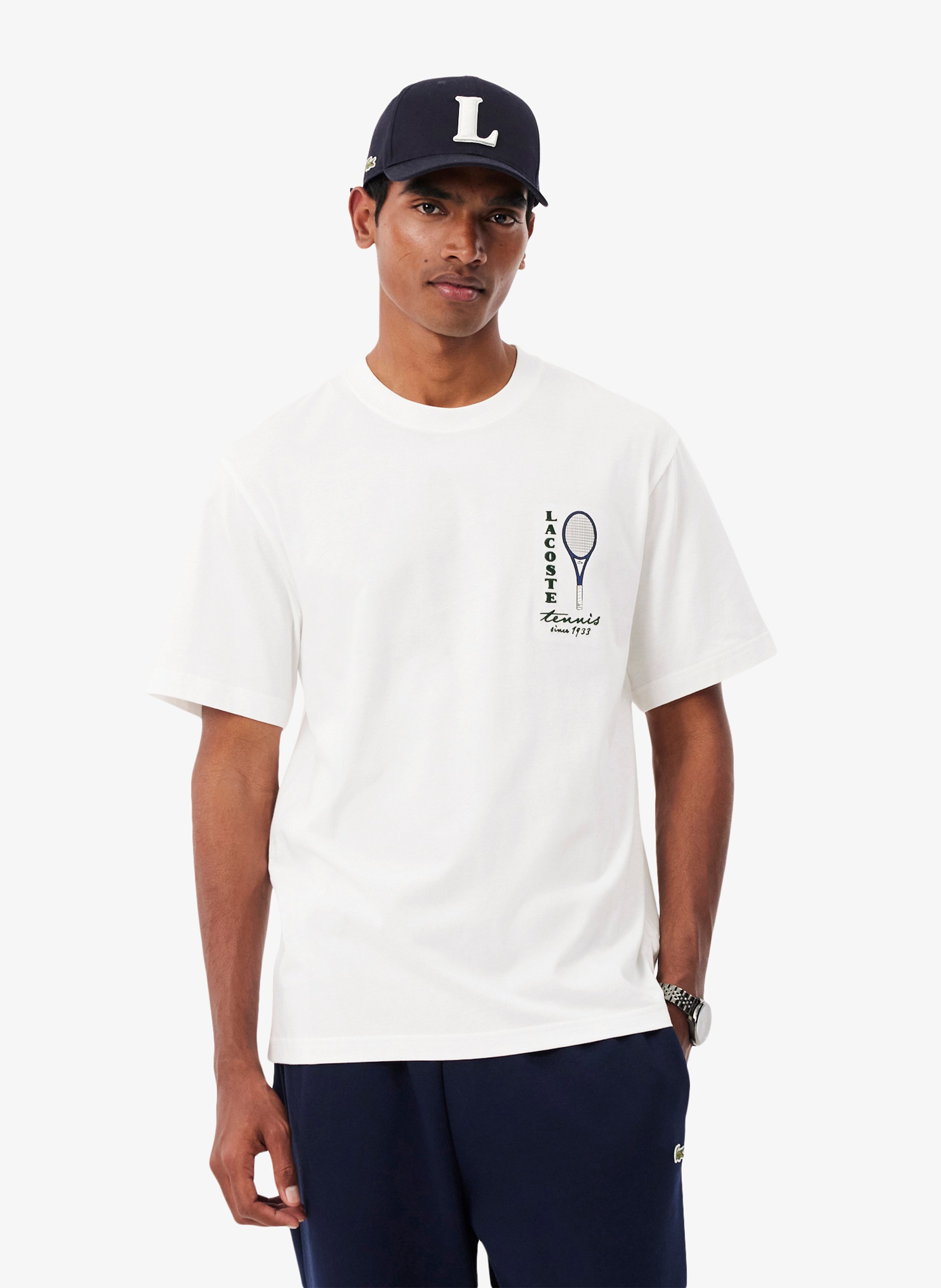 Besticktes Baumwoll-T-Shirt LACOSTE