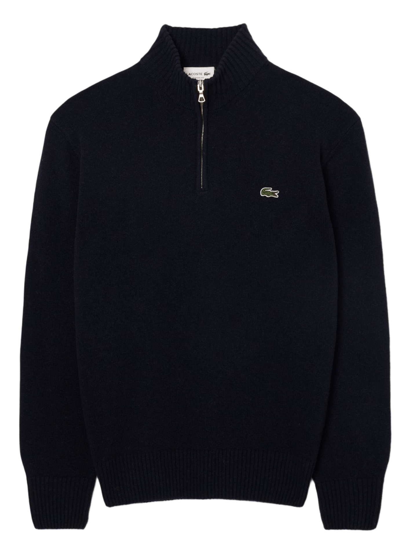 Wollen trui met opstaande kraag en rits LACOSTE Blauw