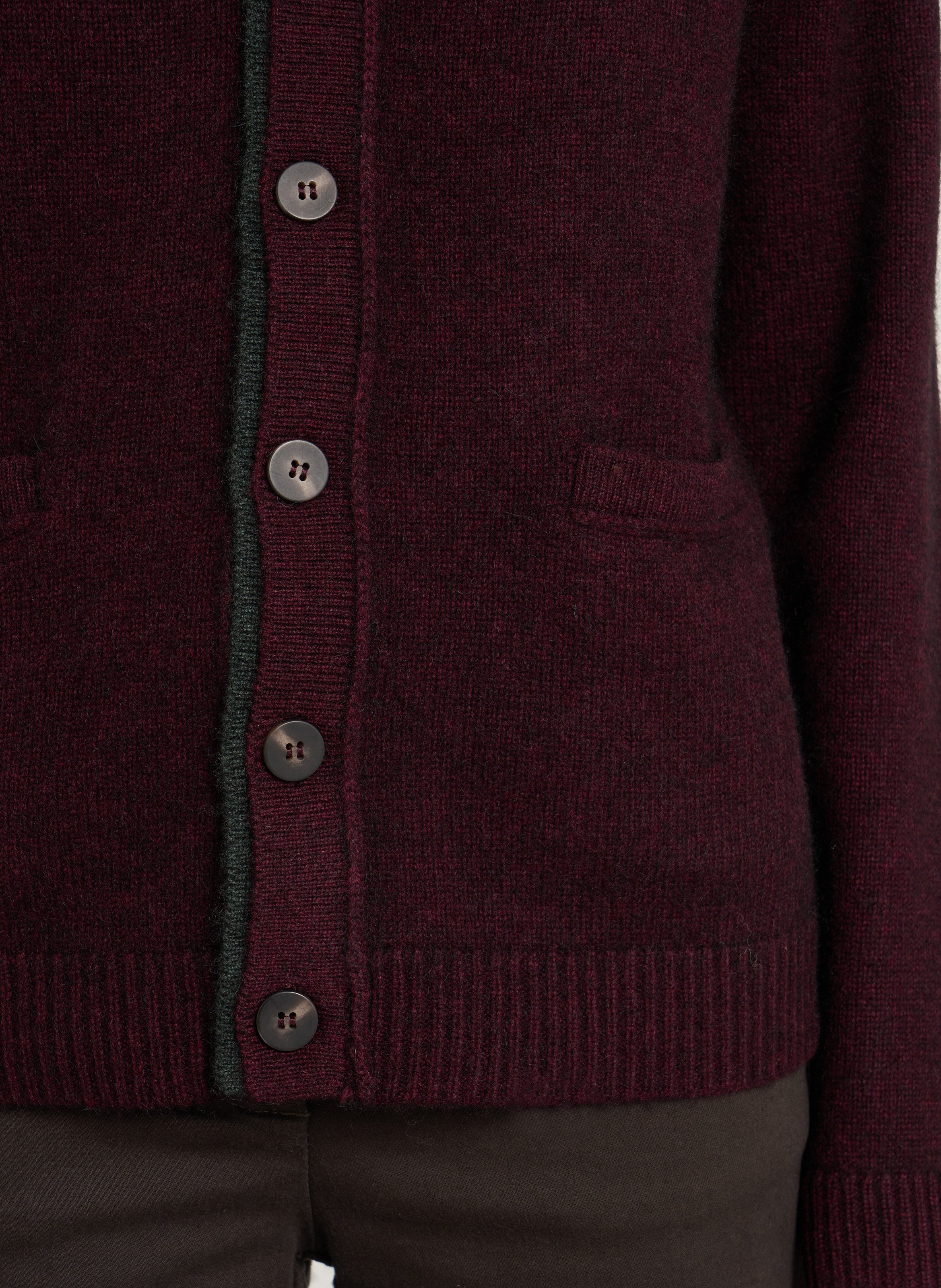 Relaxed-fit V-neck wool cardigan MAISON 123 Purple