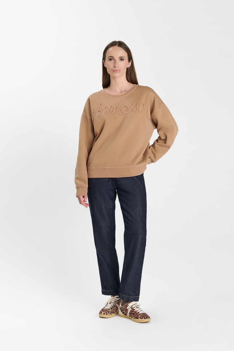 Round-neck sweatshirt LE TEMPS DES CERISES Beige