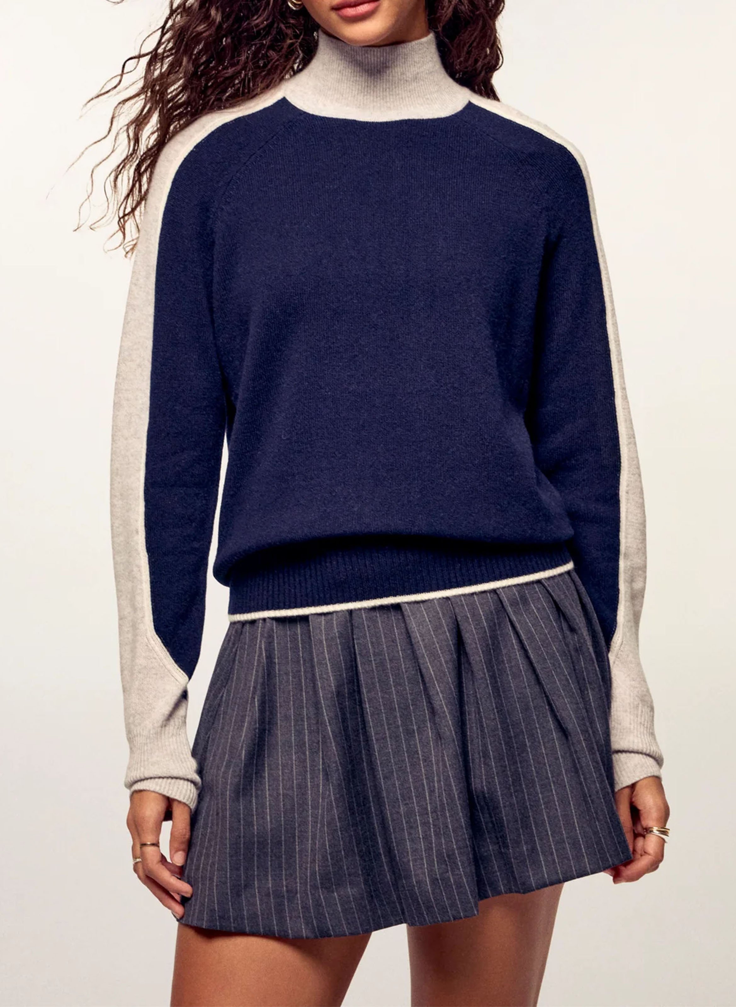 Pull oversize en cachemire FROM FUTURE Bleu