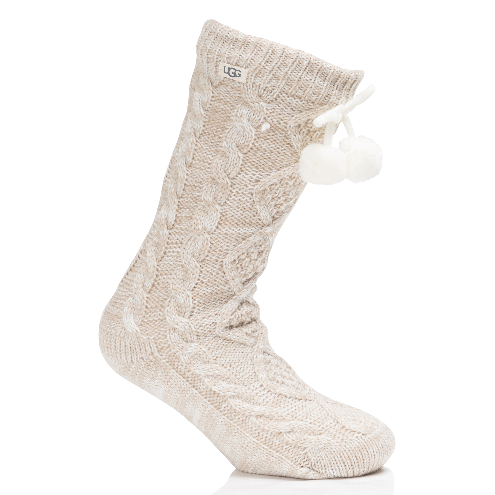 Pompom crew socks Cream Ugg Women Place des Tendances