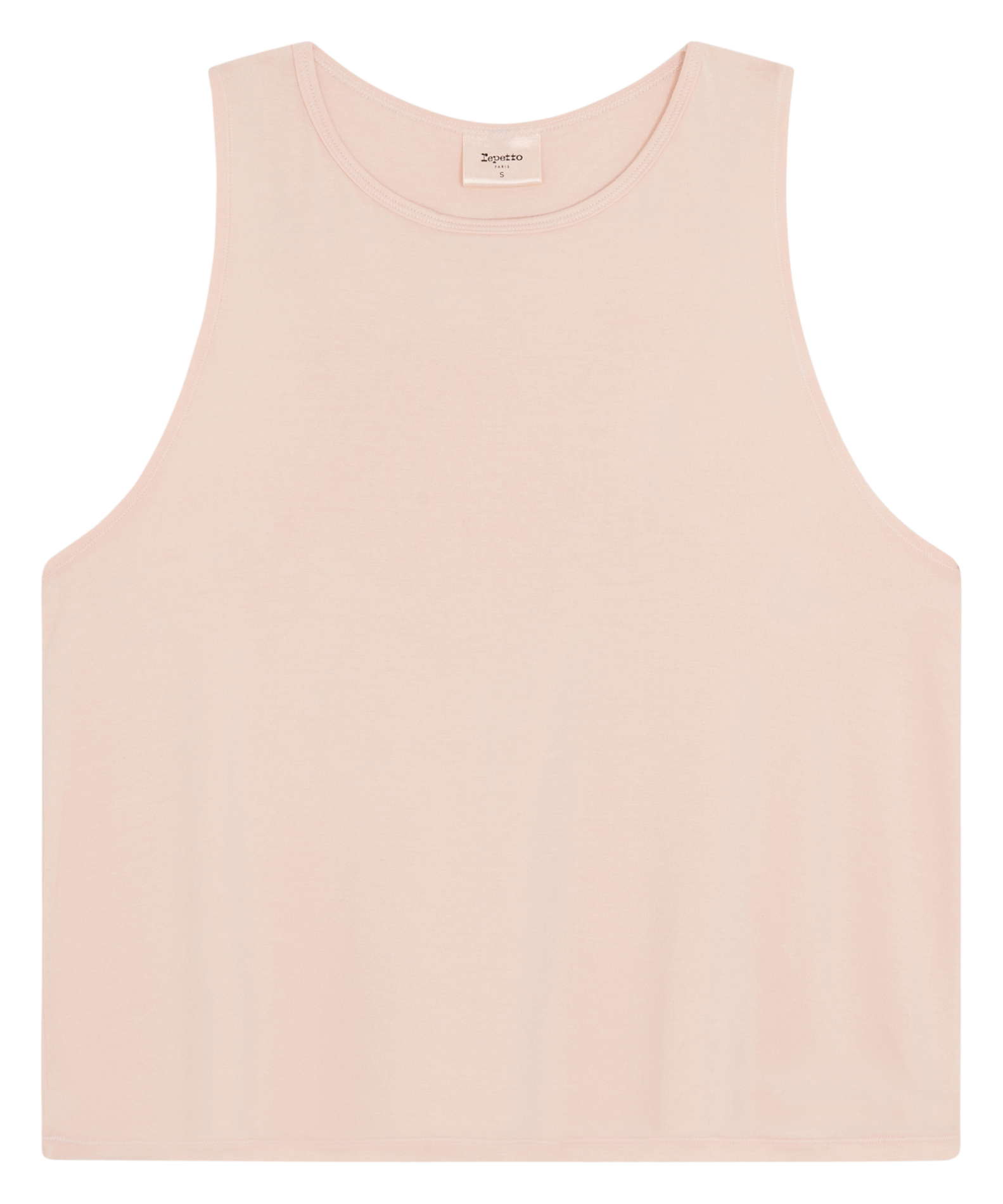 Strakke, rechte singlet met ronde hals REPETTO Roze