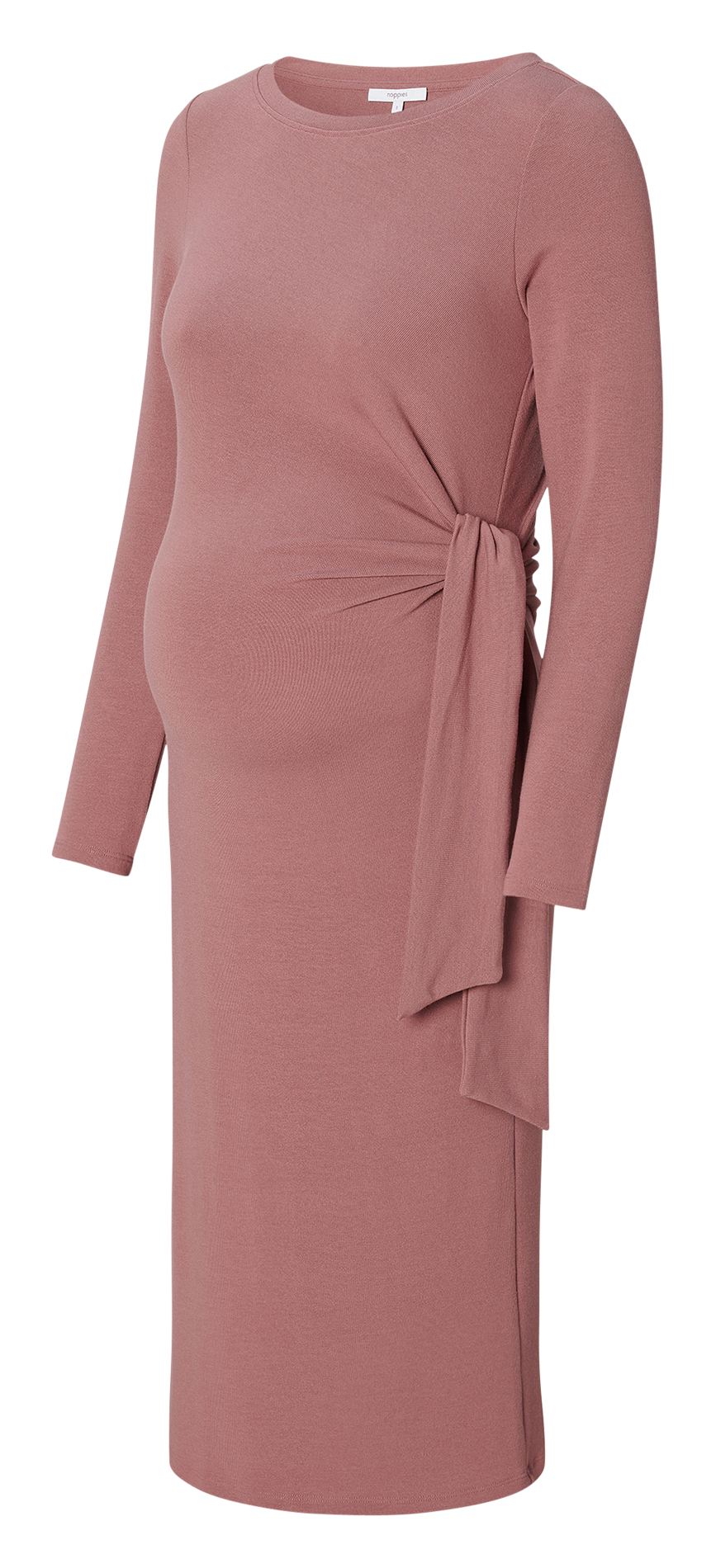 Round-neck midi maternity dress NOPPIES Brown