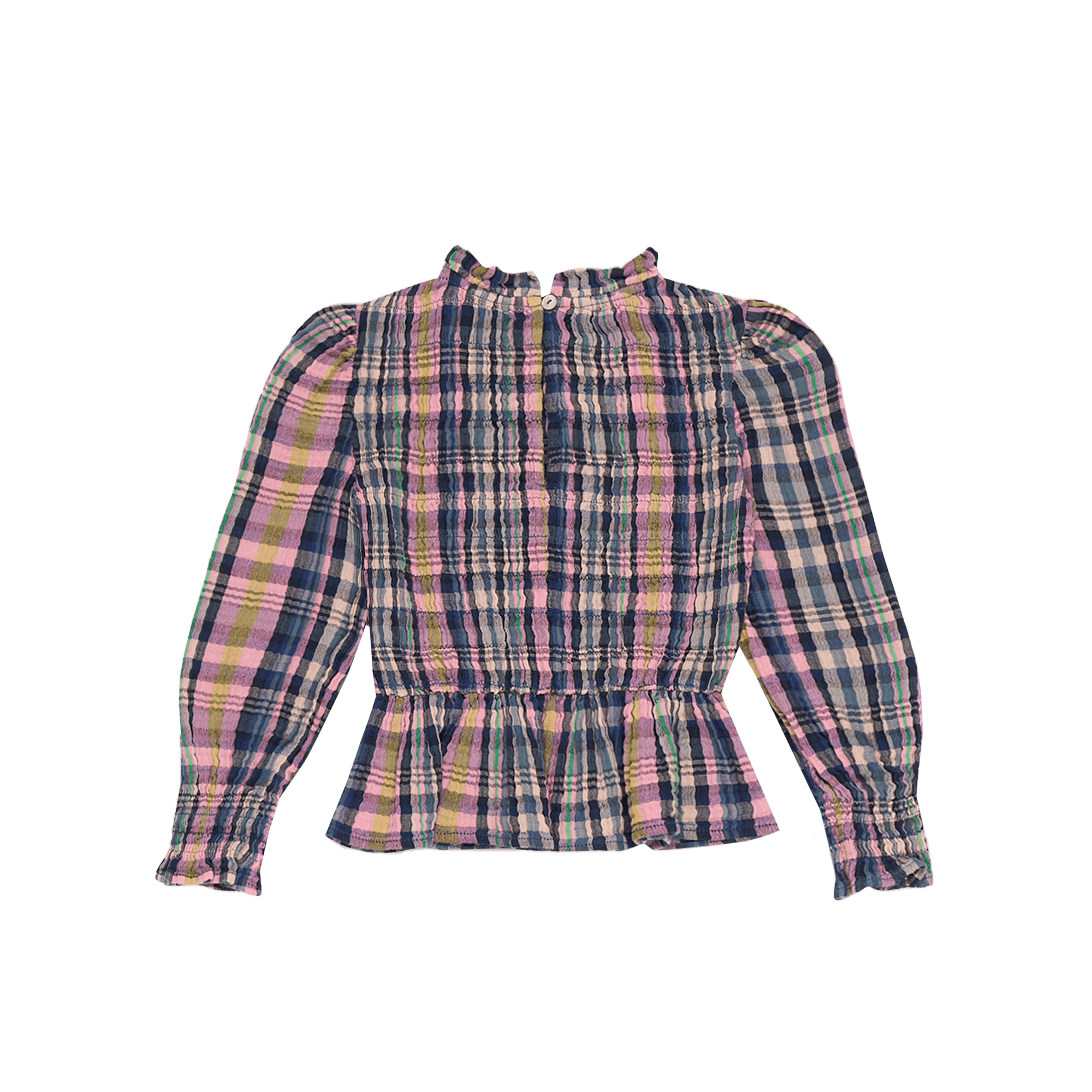 Cotton high-neck fitted blouse THE NEW SOCIETY Multicolored