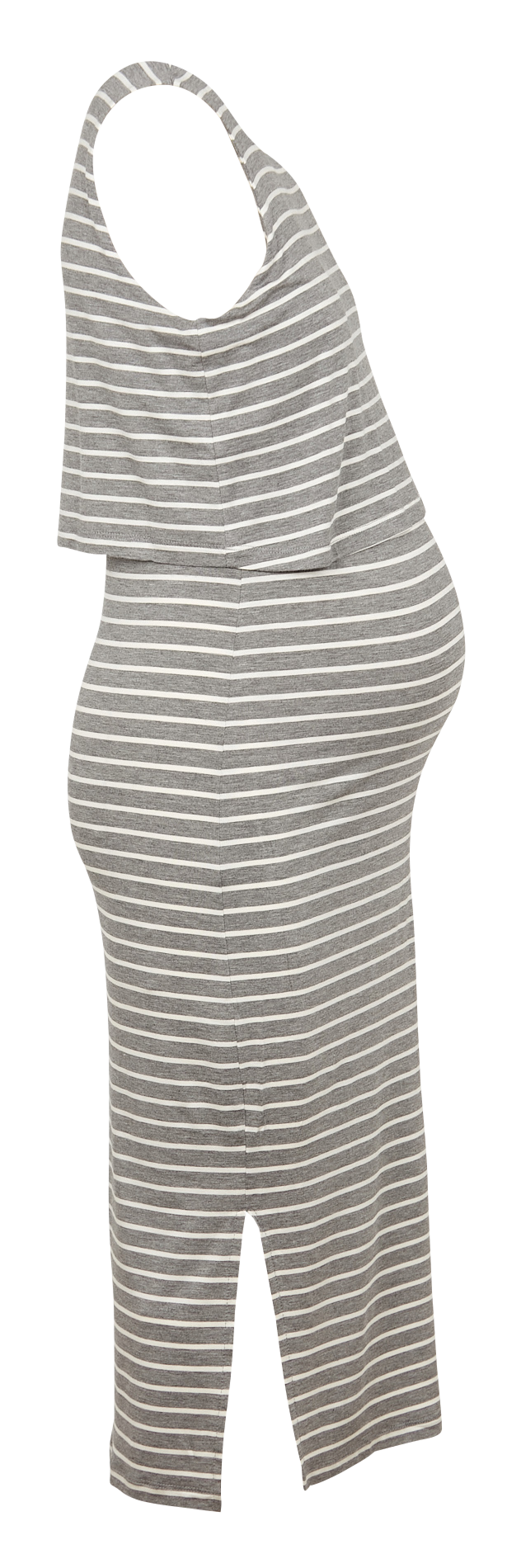 Striped maternity midi dress SERAPHINE Blue