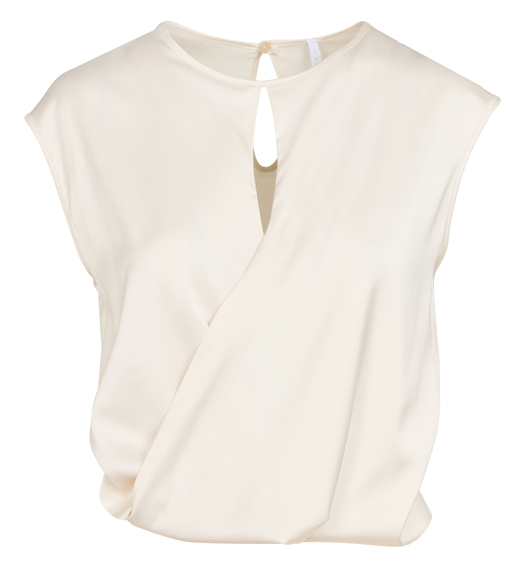 Sleeveless draped blouse IMPERIAL Beige