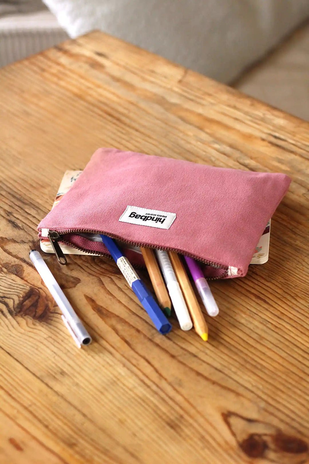 Cotton clutch bag Pink