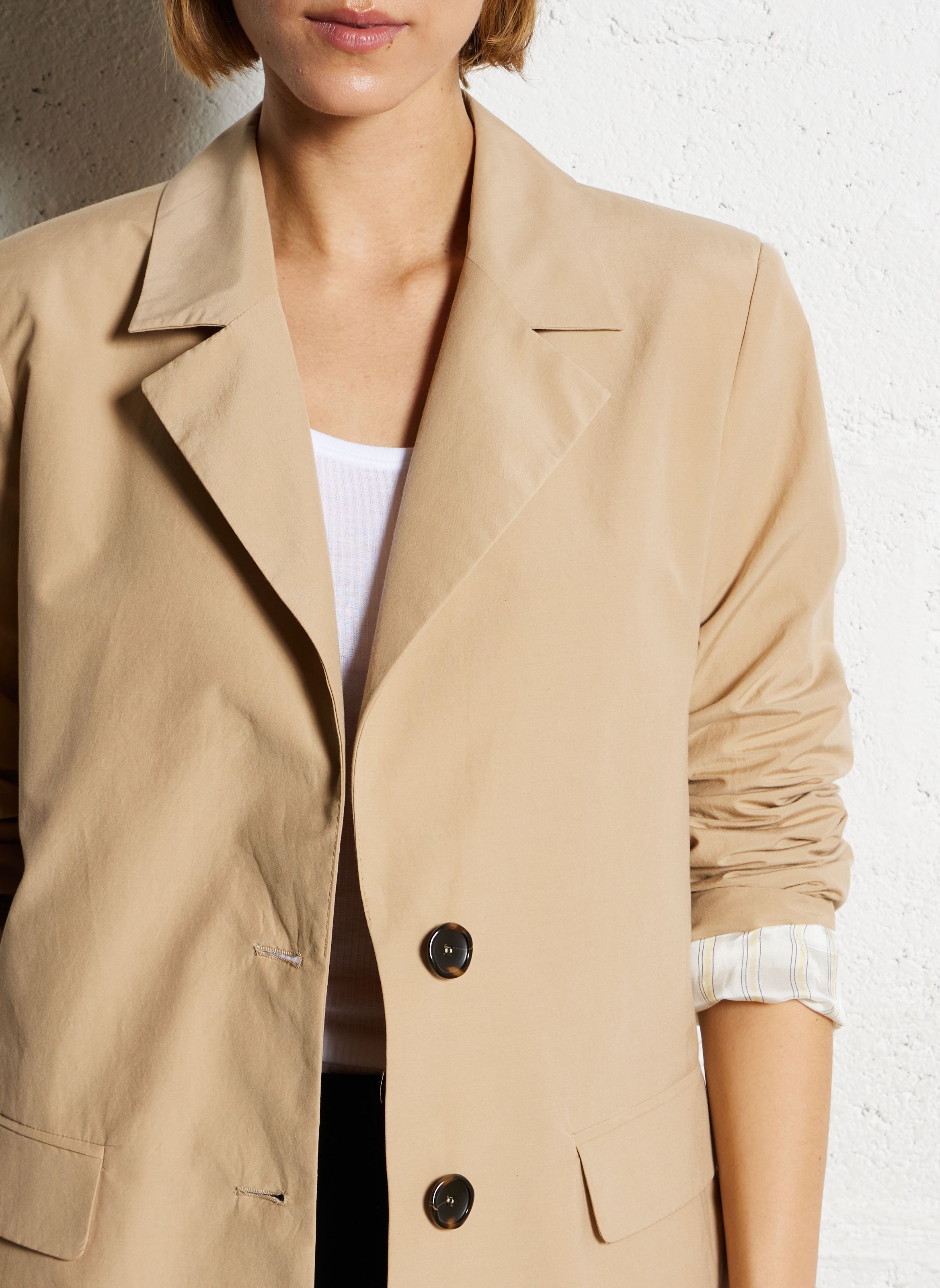 Cotton suit jacket ATTIC AND BARN Beige