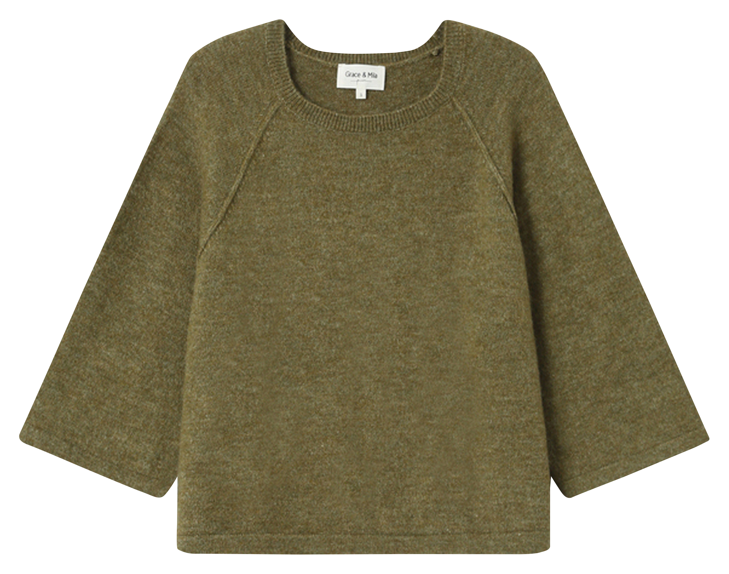 Pull col rond  GRACE ET MILA Vert