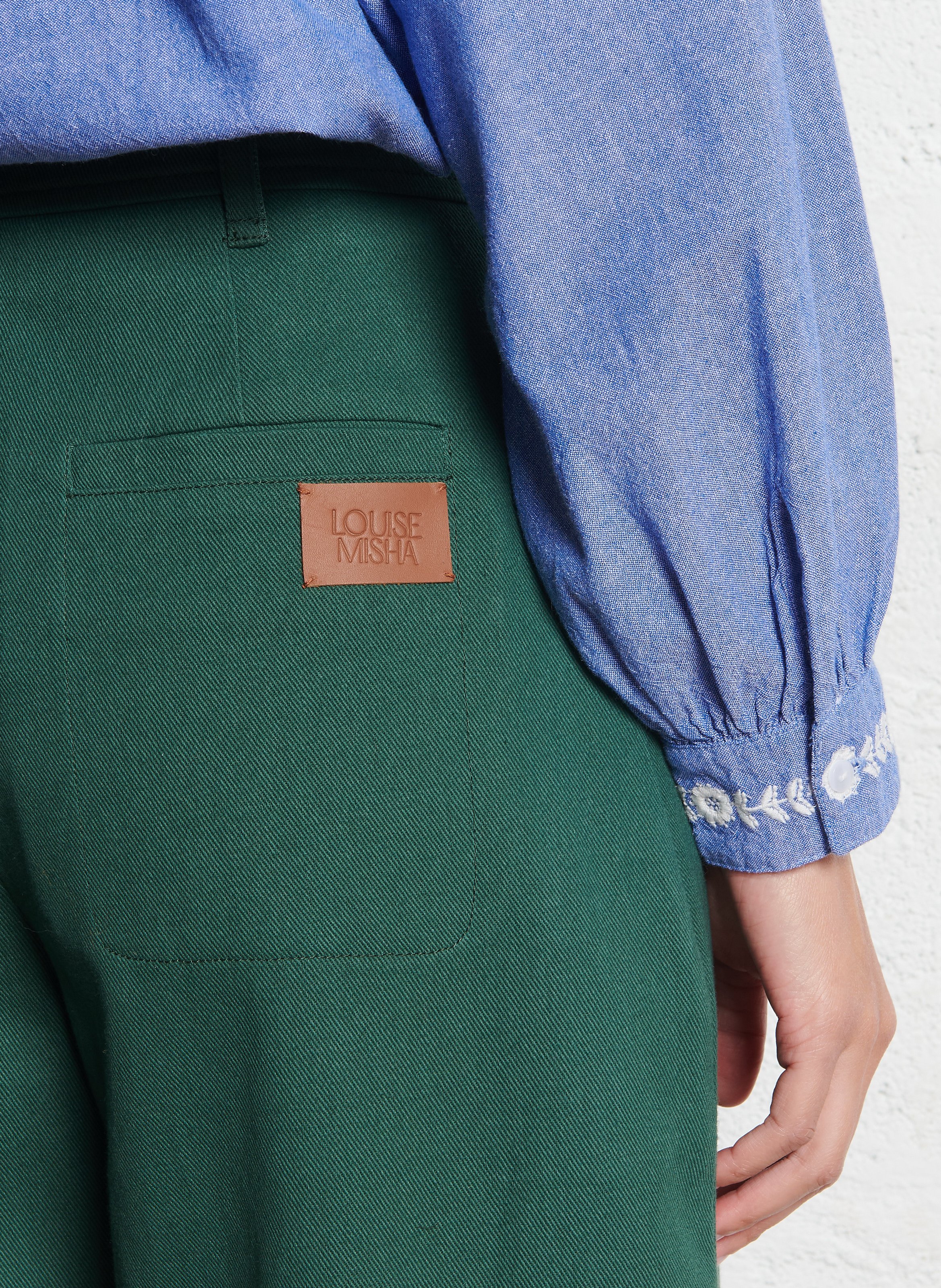 Wide cotton trousers  LOUISE MISHA Green