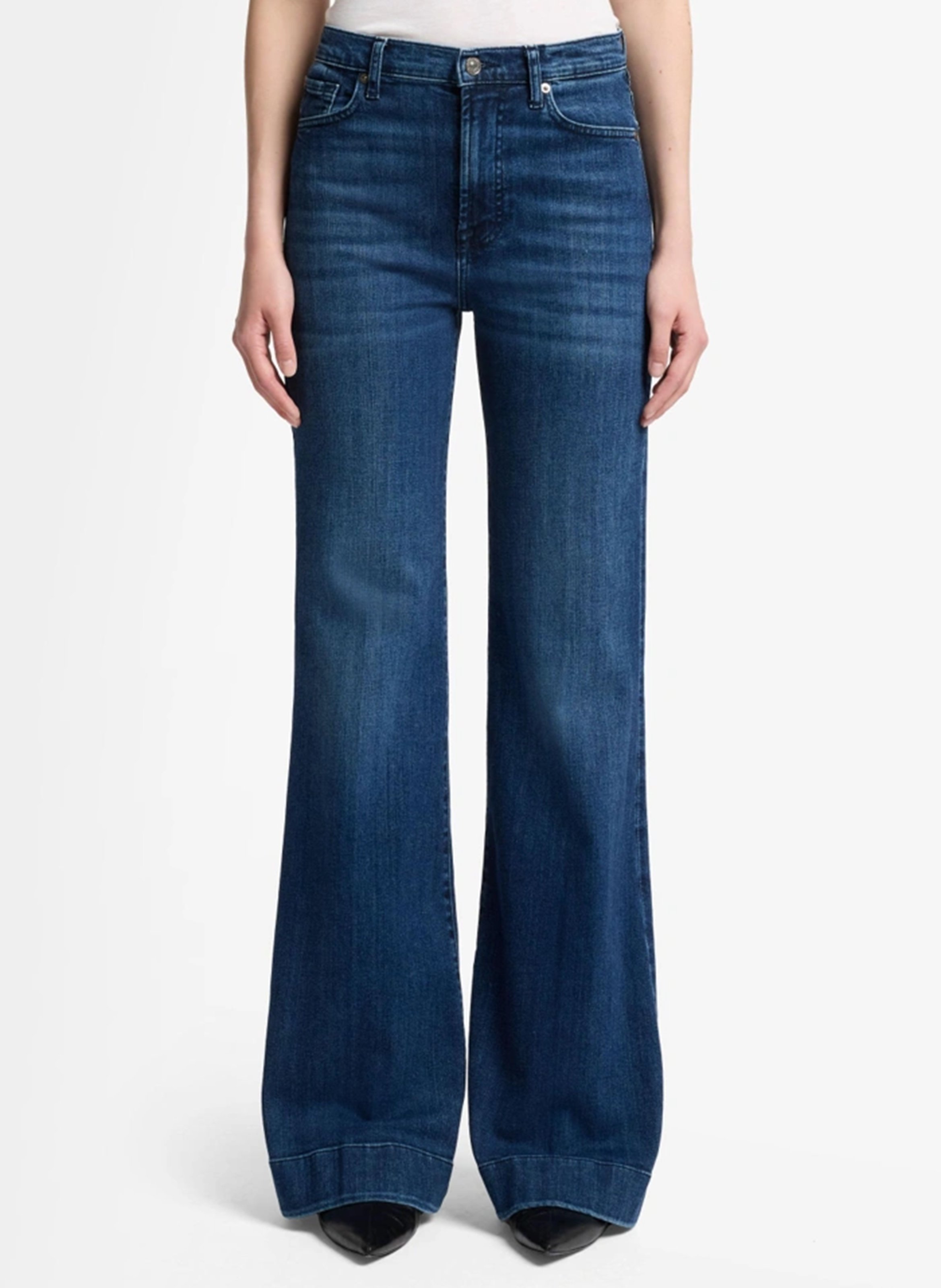 Bootcut jeans met hoge taille 7 FOR ALL MANKIND Blauw
