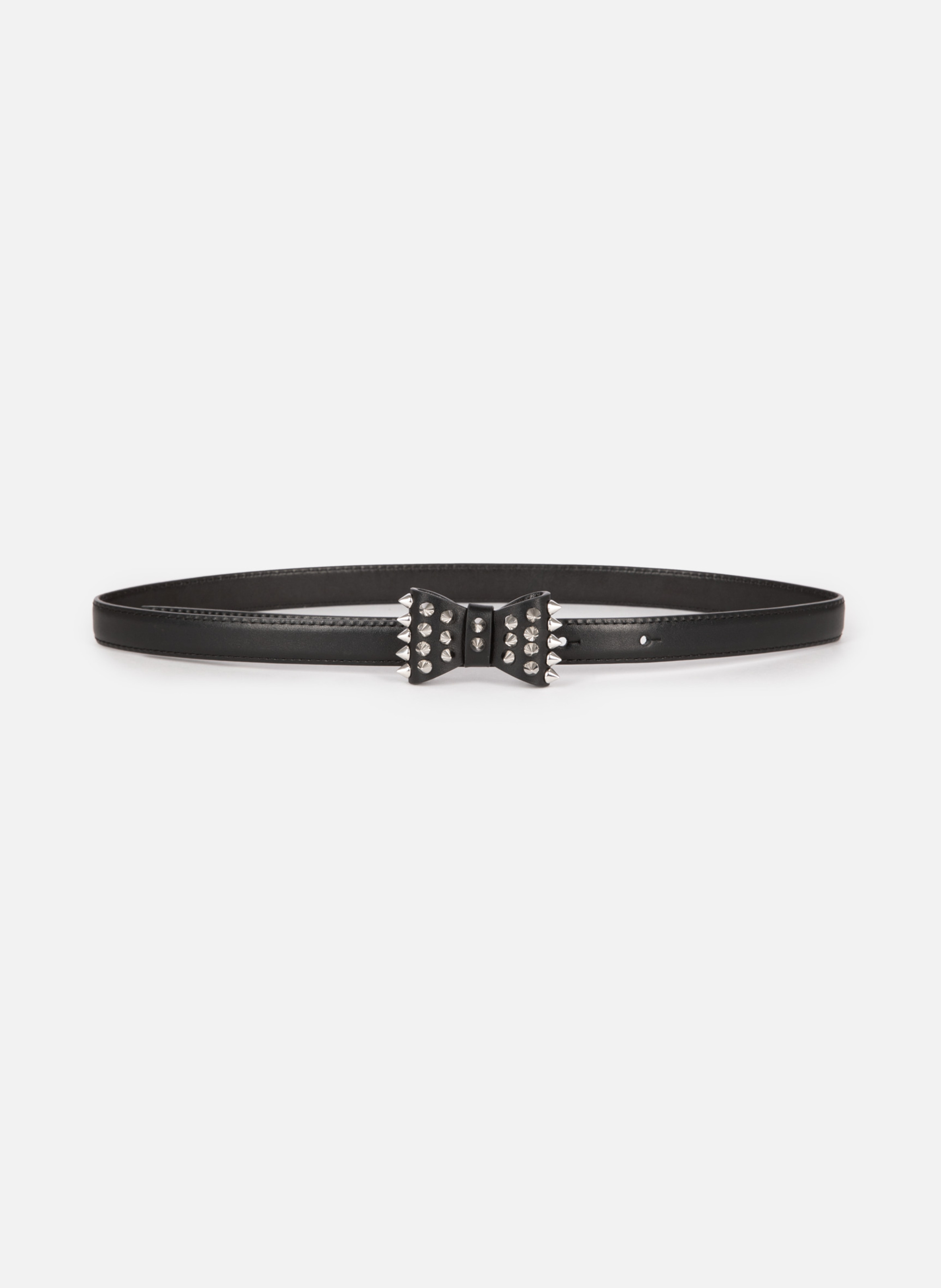 Thin leather belt with bow THE KOOPLES Black