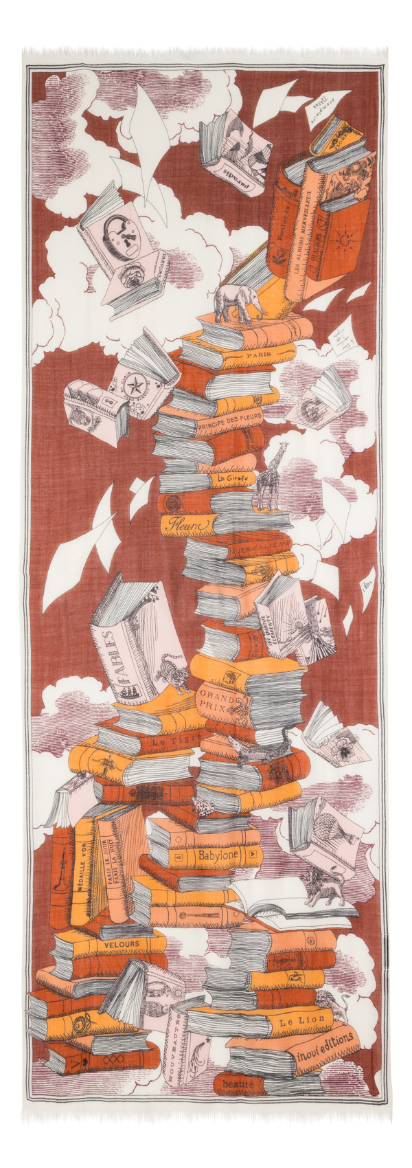 Tuch aus Wolle INOUI EDITIONS Braun