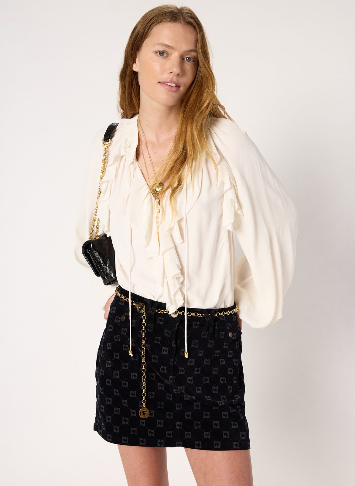 Blouse droite en satin GERARD DAREL Beige