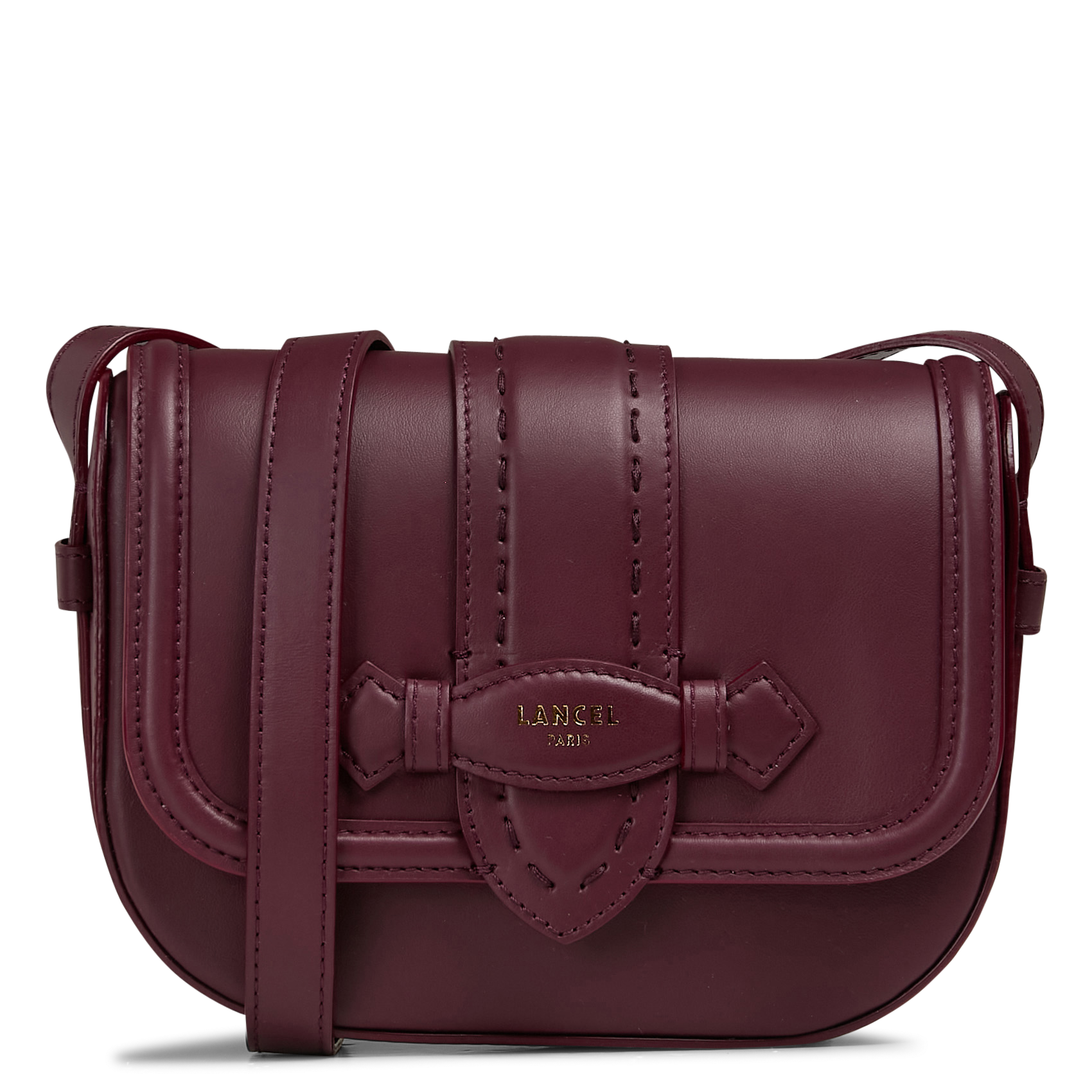 Brieftasche aus Leder LANCEL Pflaume