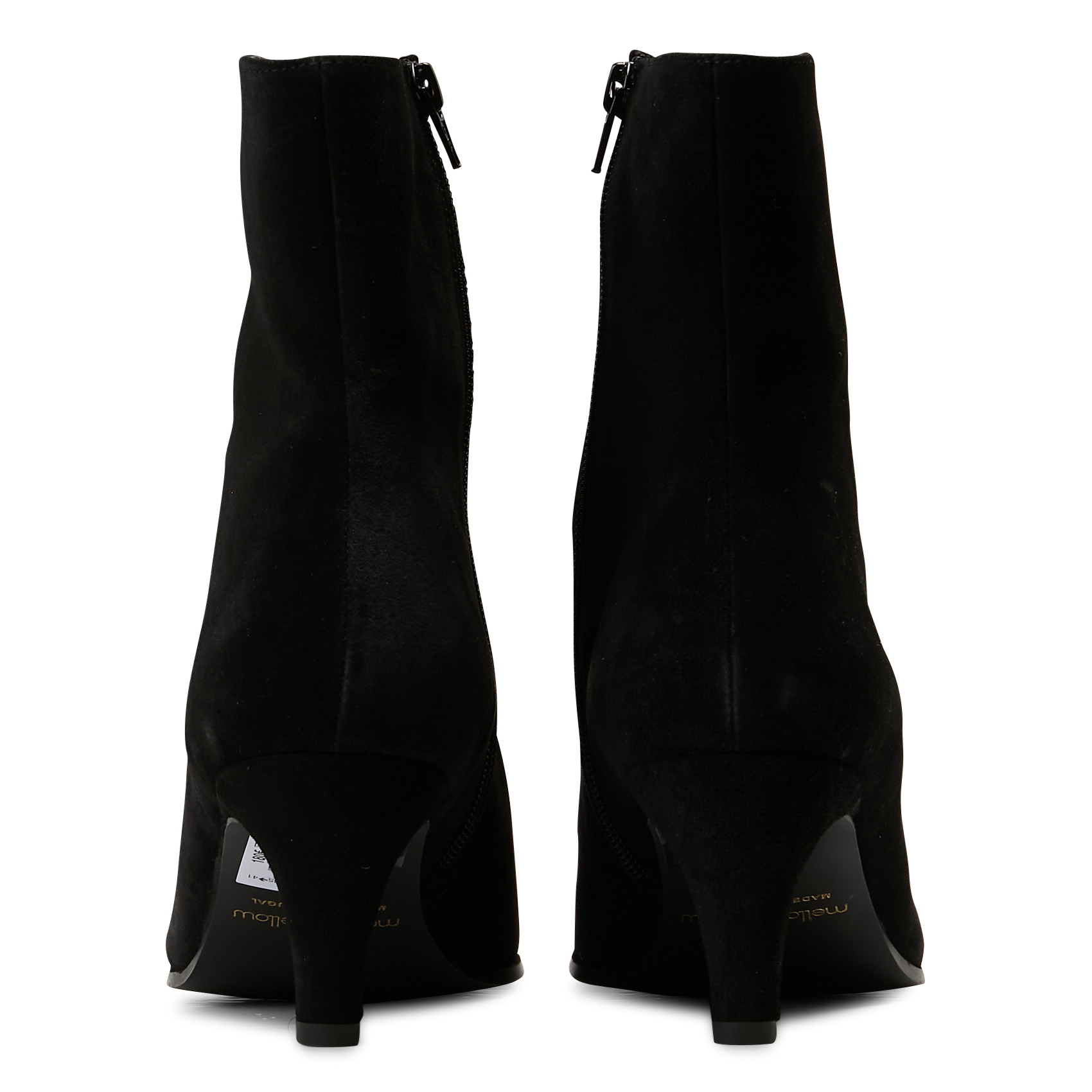 Bottines à talons en cuir velours MELLOW YELLOW Noir