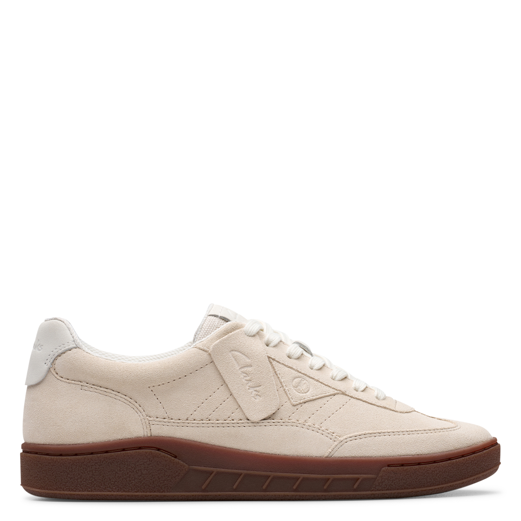Low-top sneakers in suede leather CLARKS White
