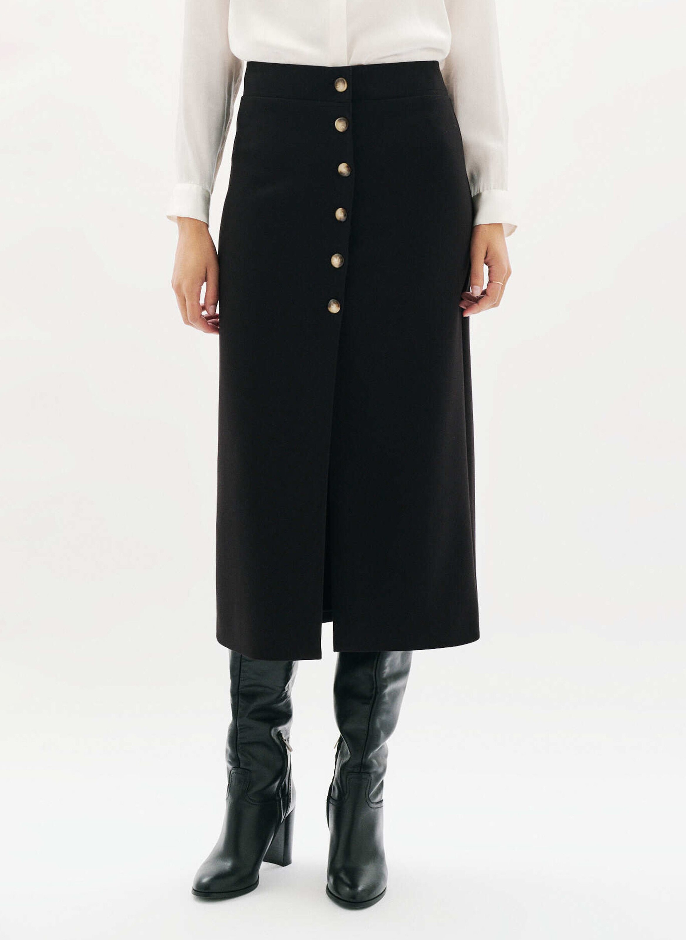 Midi skirt CAROLL Black