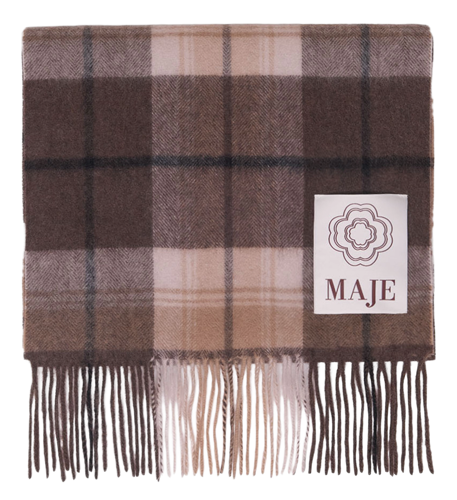 Echarpe en laine mélangée MAJE Marron