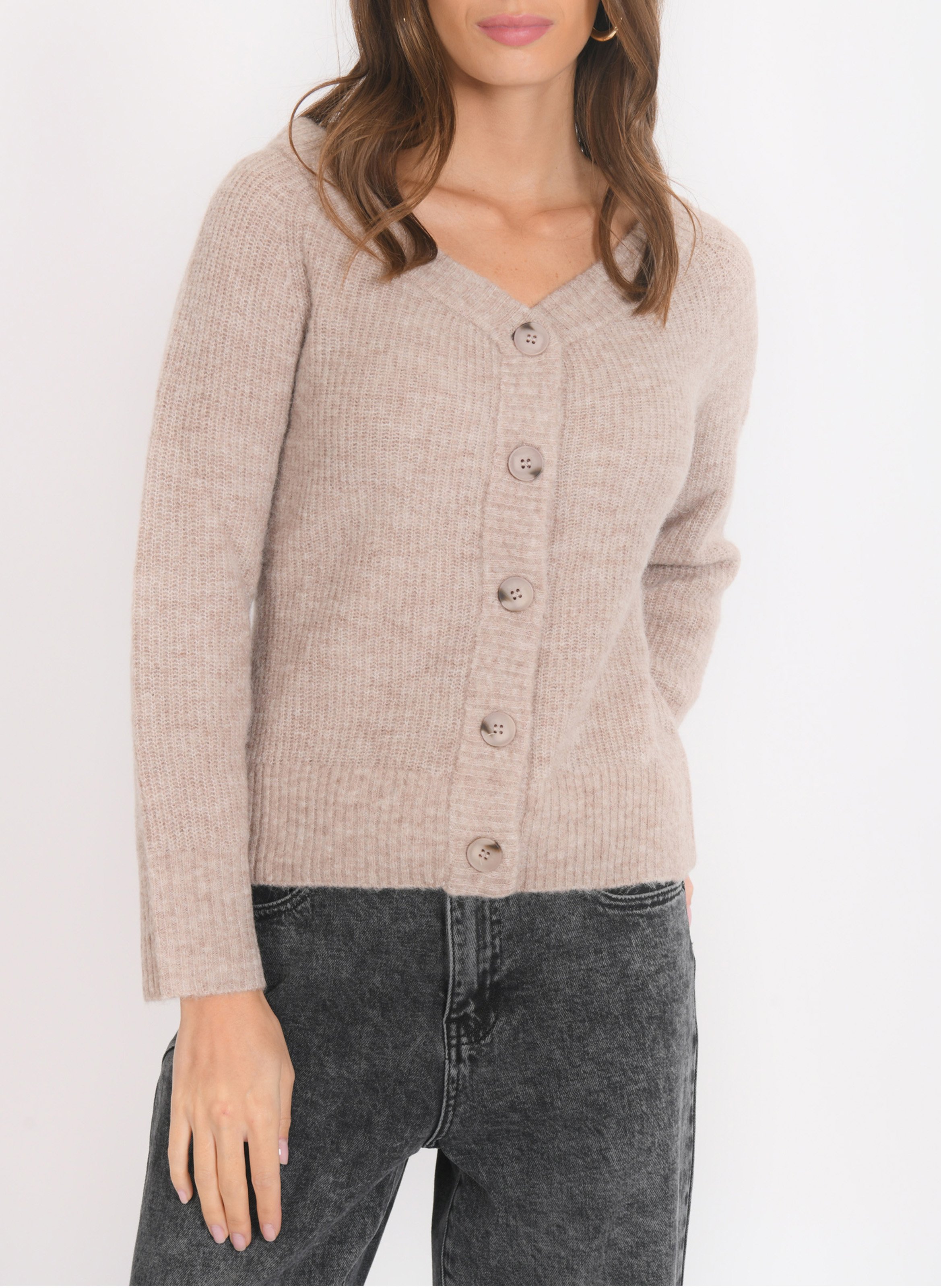 Getailleerd vest met knopen van gemengde wol KOOKAI