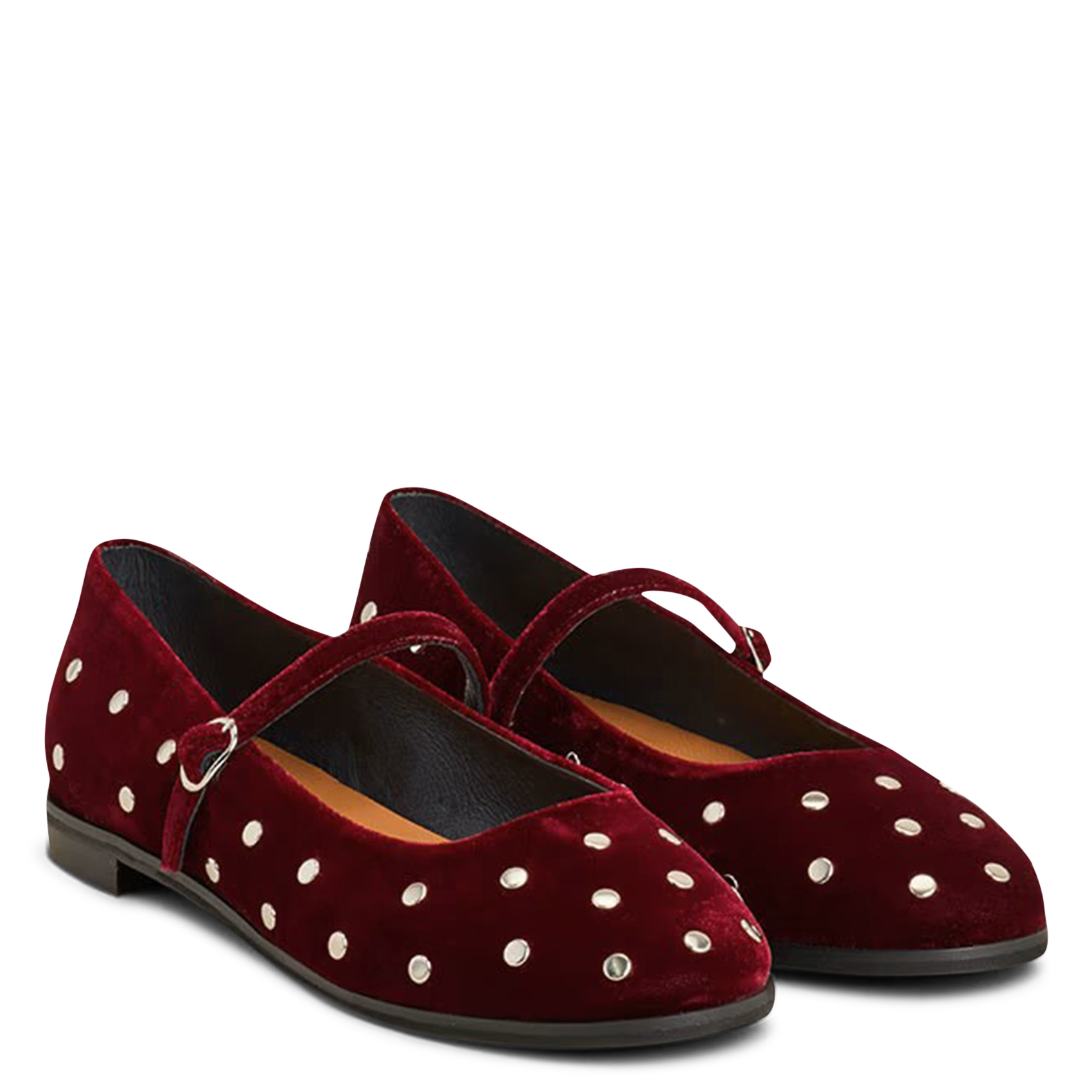 Velour ballet pumps JONAK Red