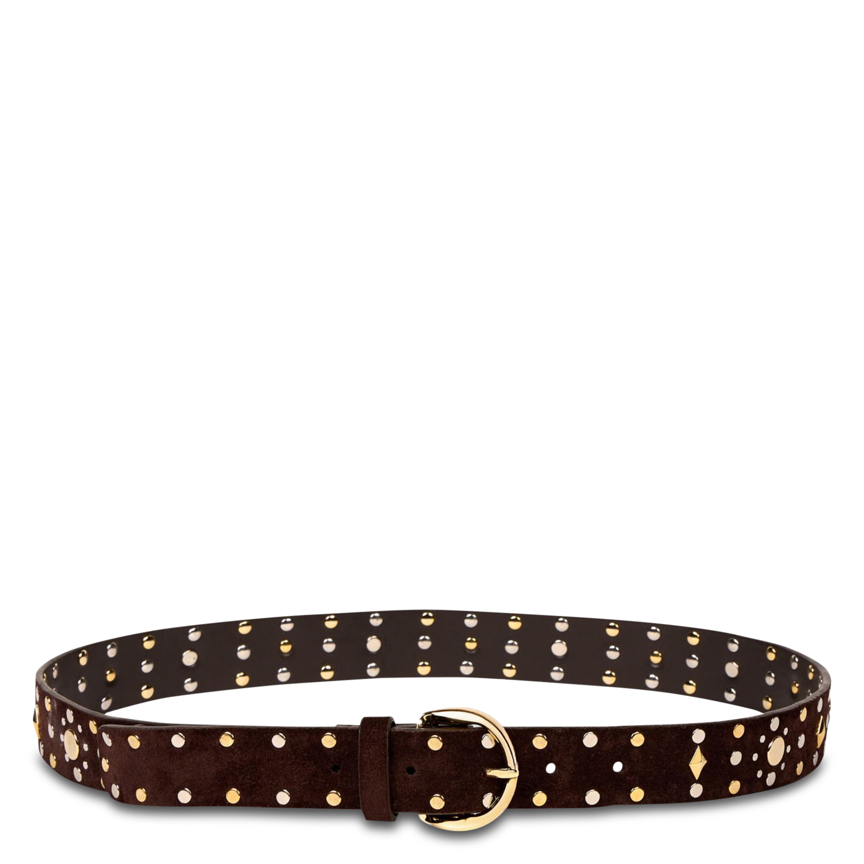 Ceinture en cuir velours SANDRO Marron