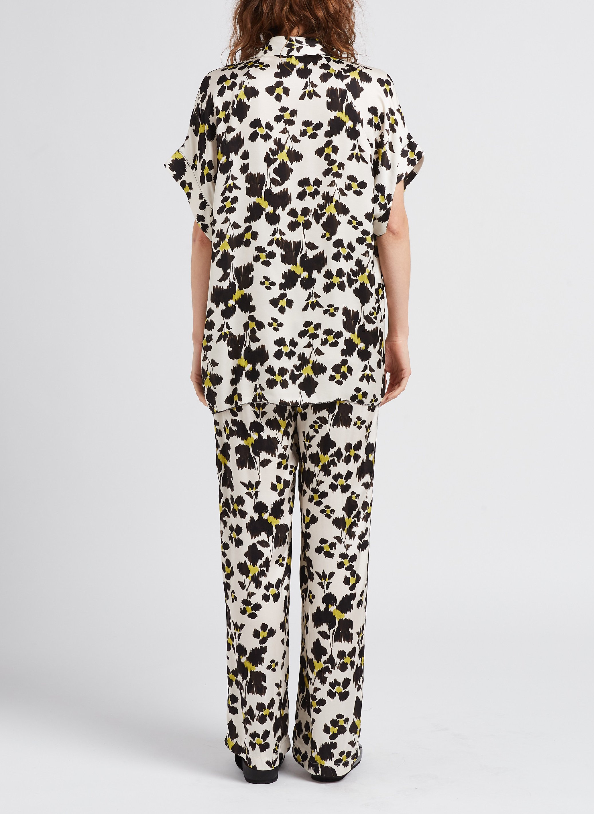 Broek met hoge taille en print IMPERIAL Zwart