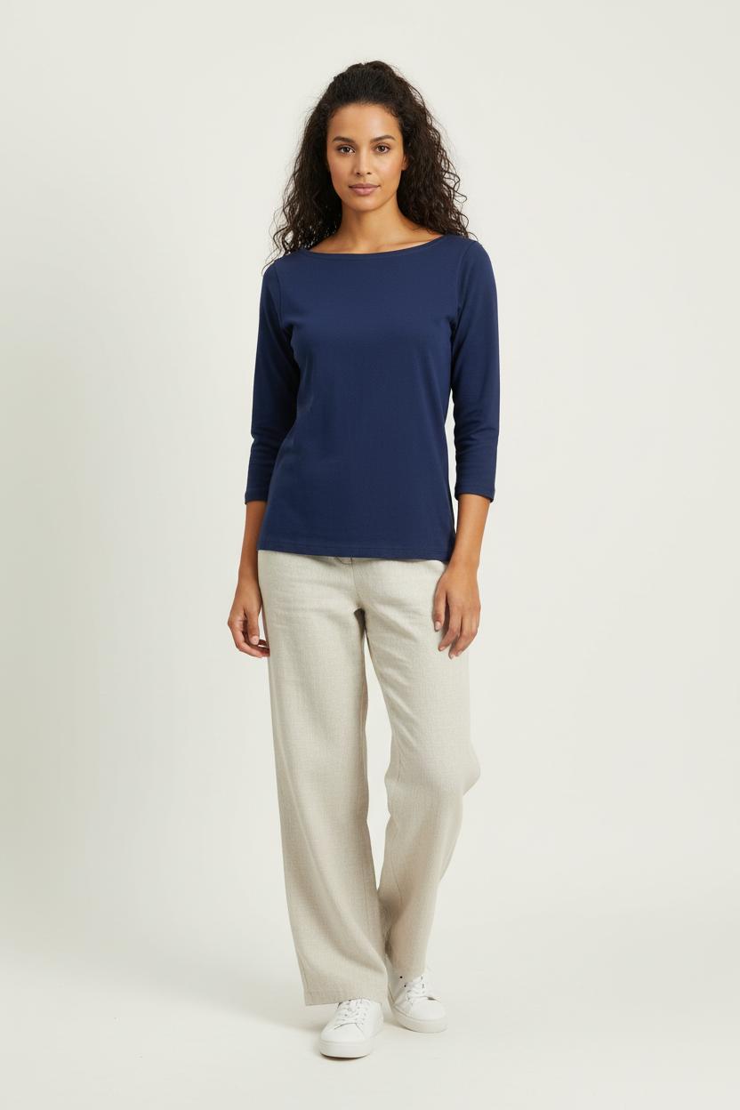 Tommy Badge T-shirt AGNES B. - Seconde Main Blue