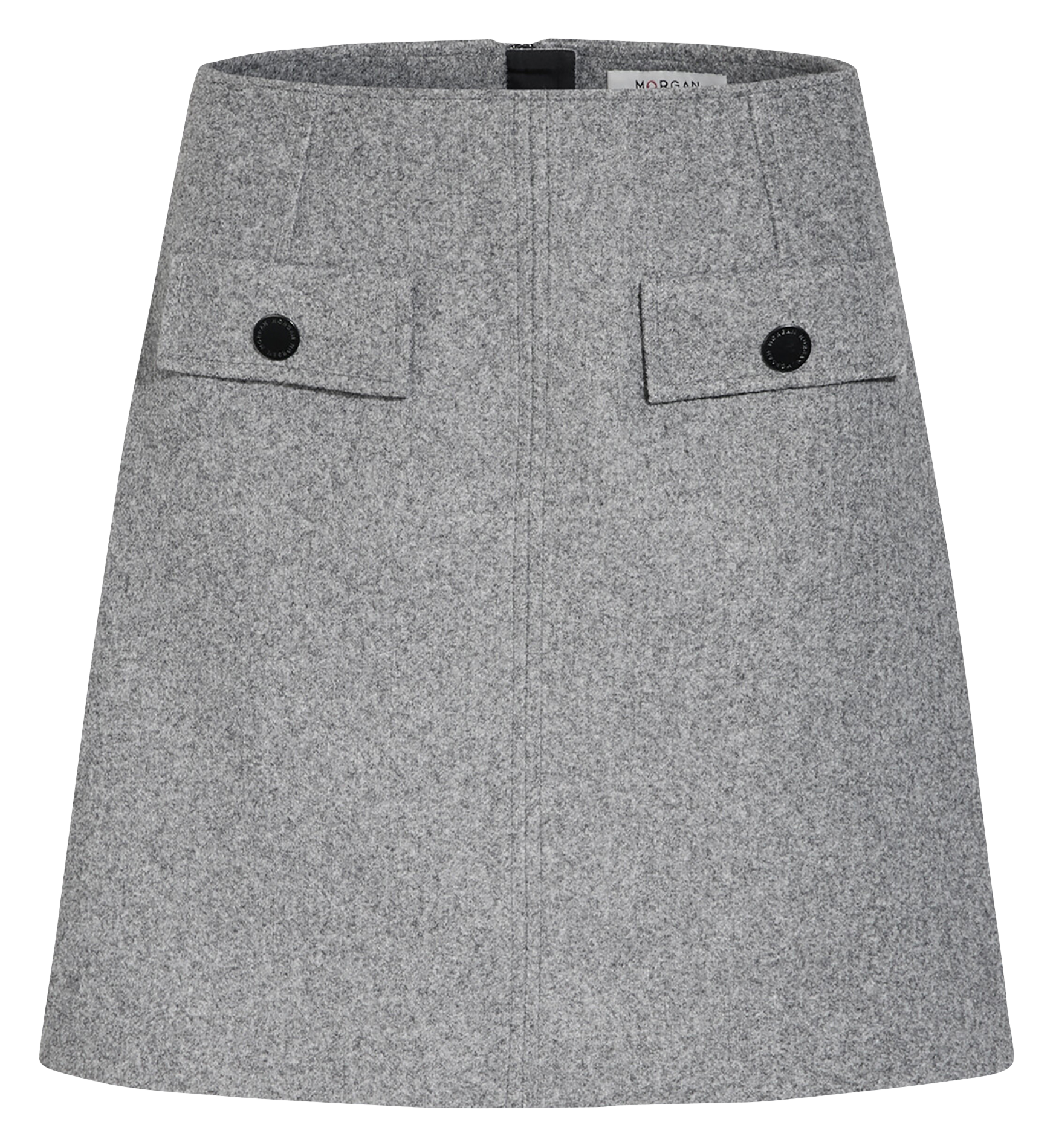 Flared Short Solid Skirt MORGAN Grey