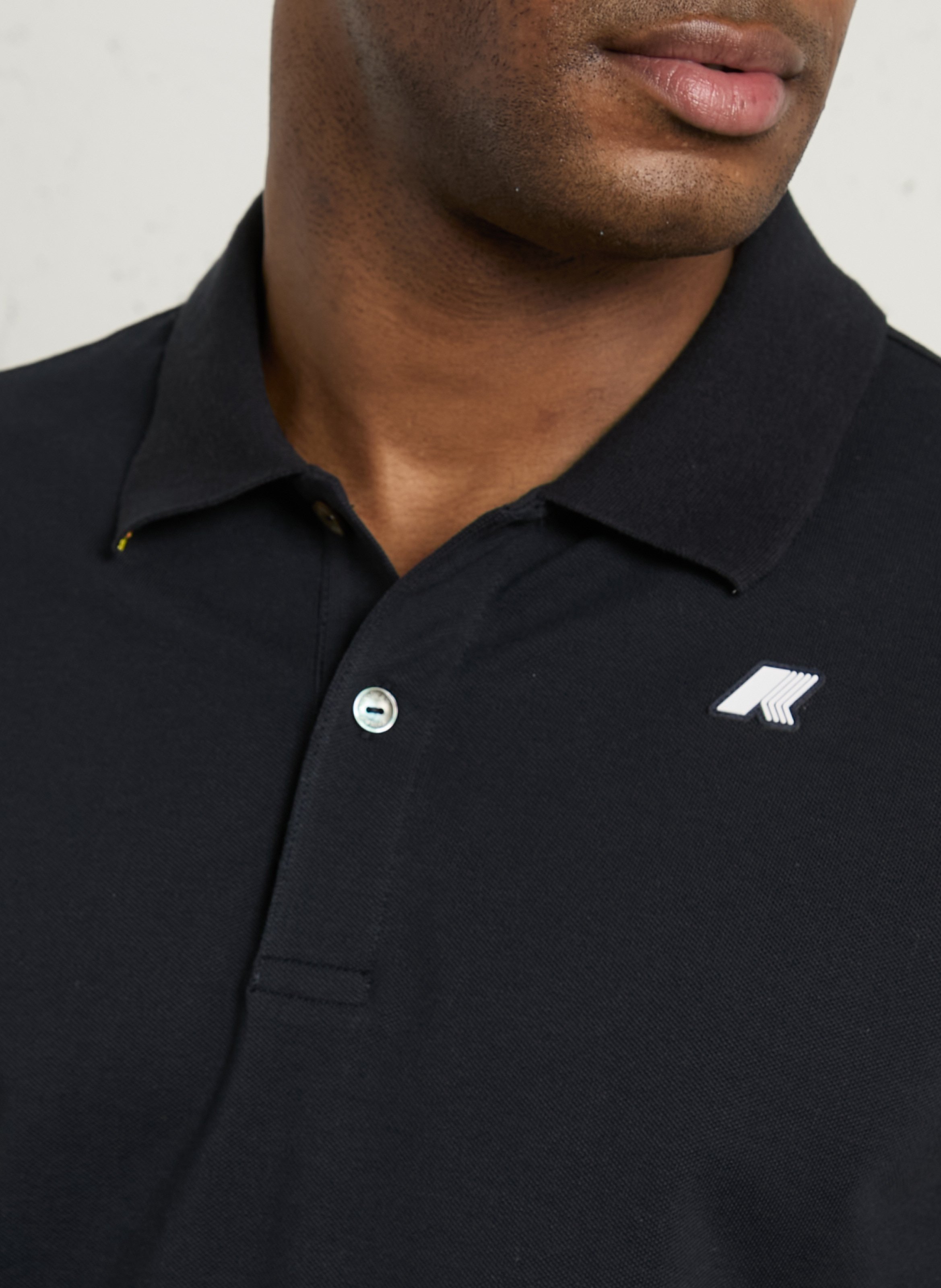 Regular-fit stretch cotton polo shirt K-WAY Blue