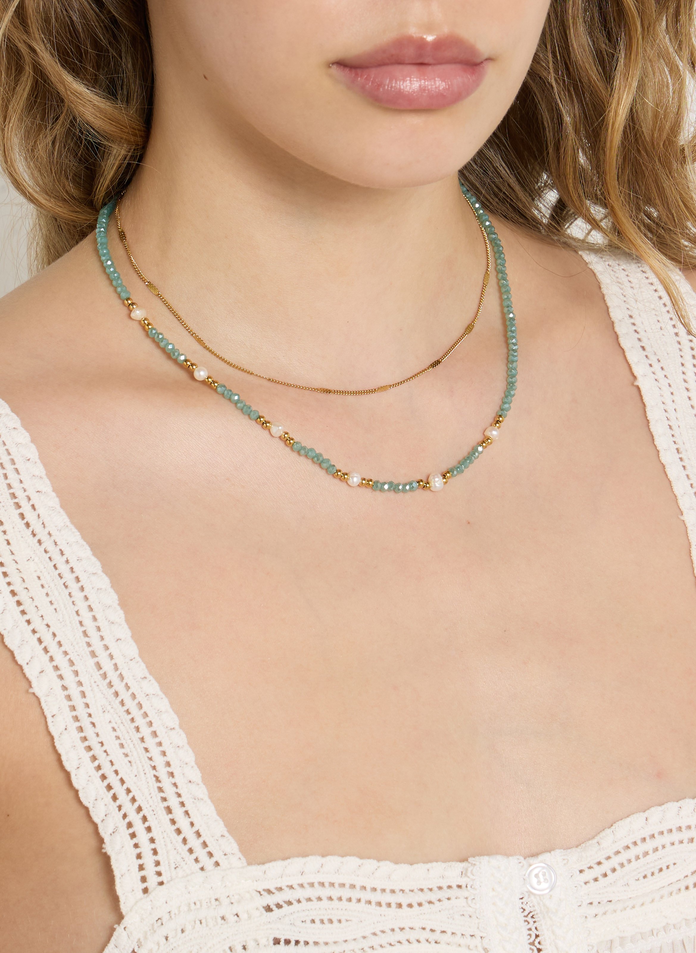 Fancy necklace AU PRINTEMPS PARIS Blue