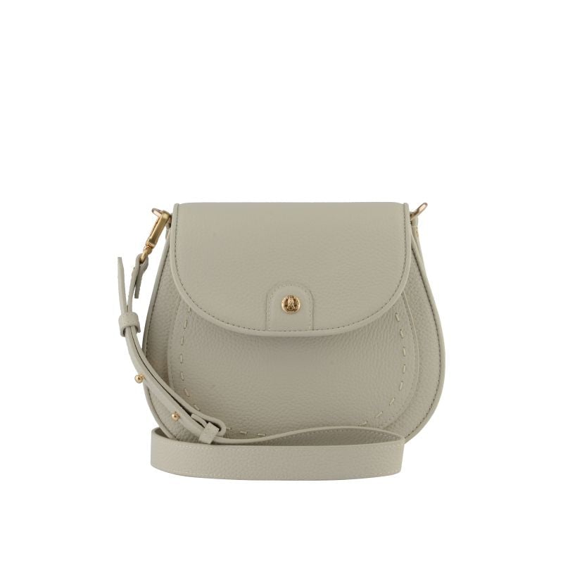 Shoulder bag in soft cowhide leather POURCHET Beige