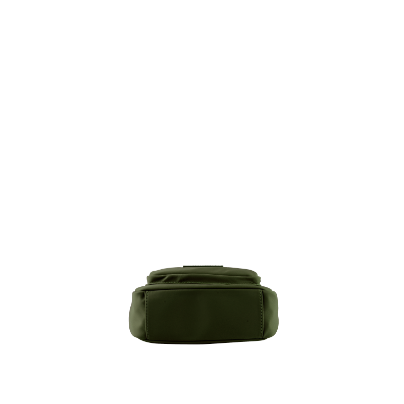 Crossbody bag in canvas trimmed with leather Khaki