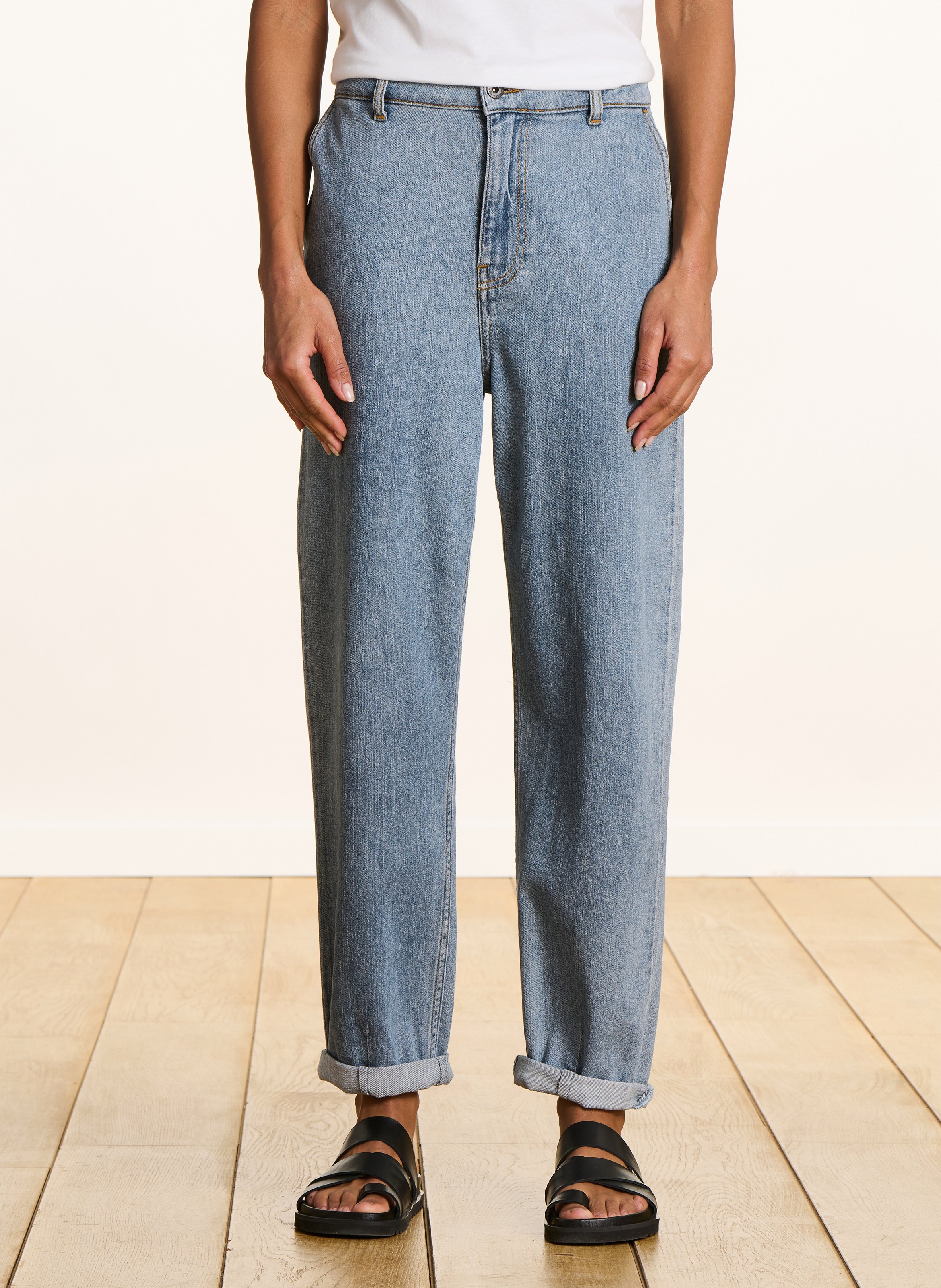 7/8-Länge Straight Leg Jeans LA FEE MARABOUTEE Blau