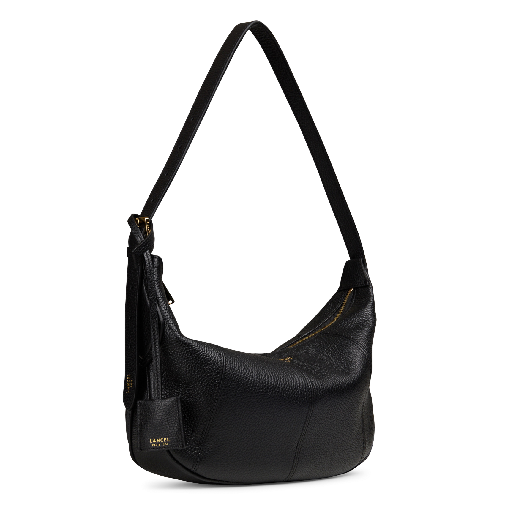 Hobo-Tasche aus Leder, Schultertasche LANCEL Schwarz