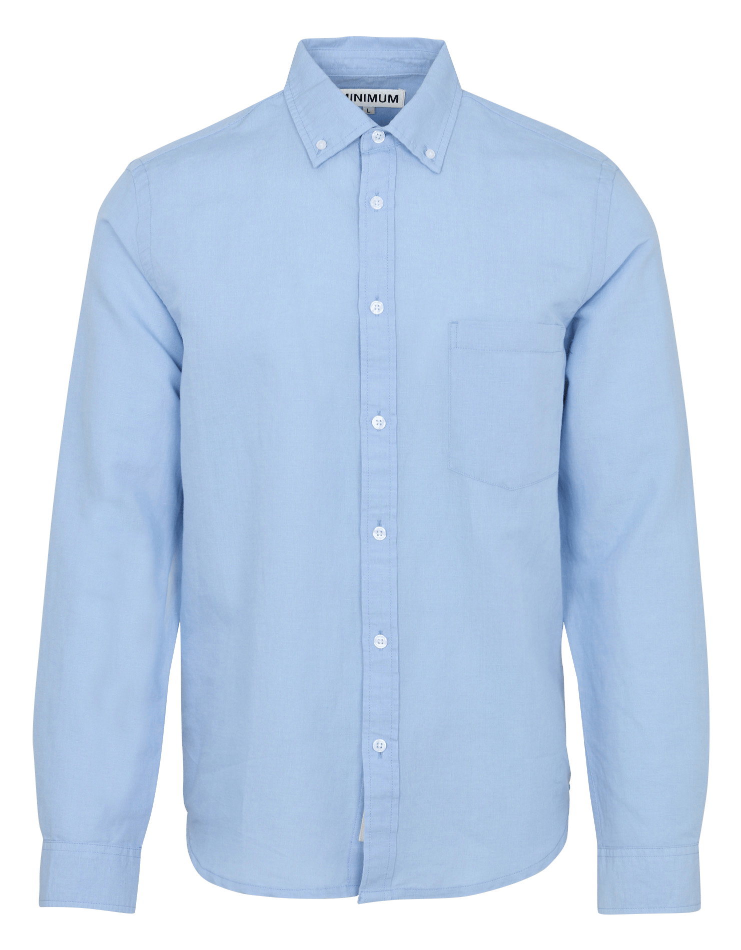 Blouse met klassieke kraag - linnenblend MINIMUM