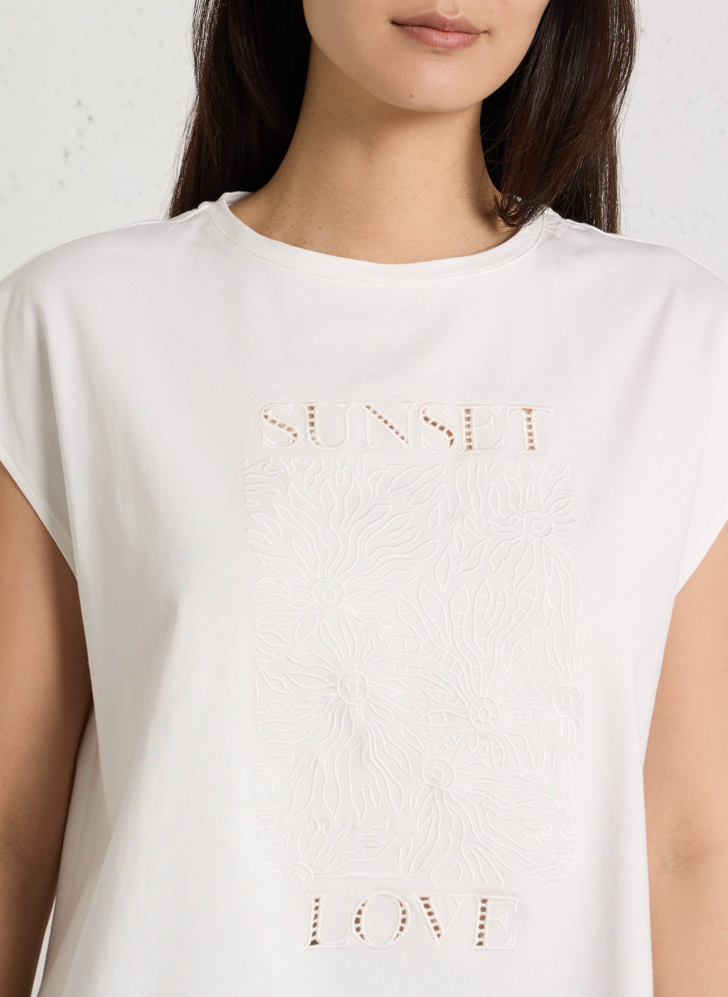 Tee-shirt ample en coton mélangé LA PETITE ETOILE Blanc