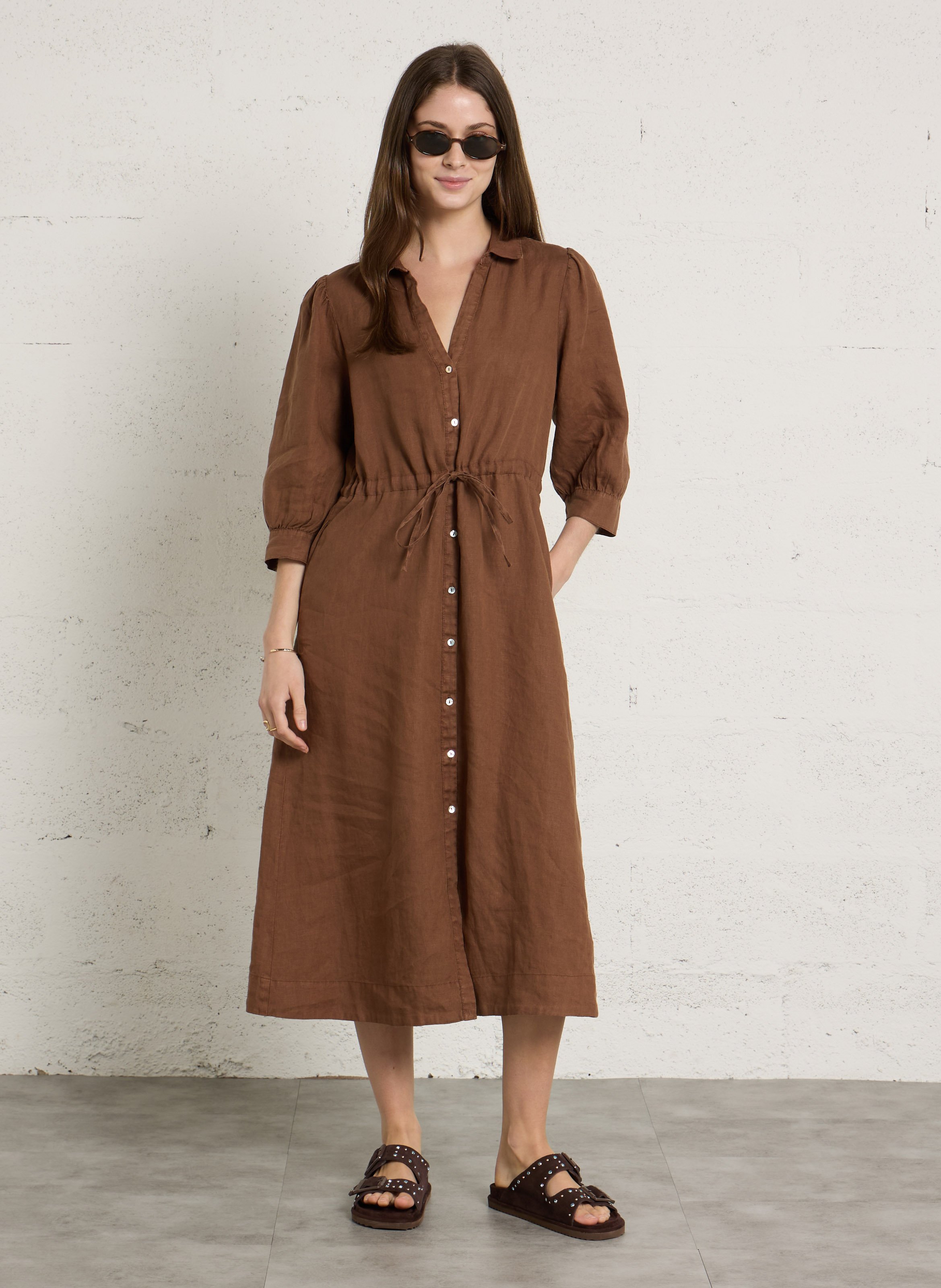 Robe longue ample en lin SUD EXPRESS