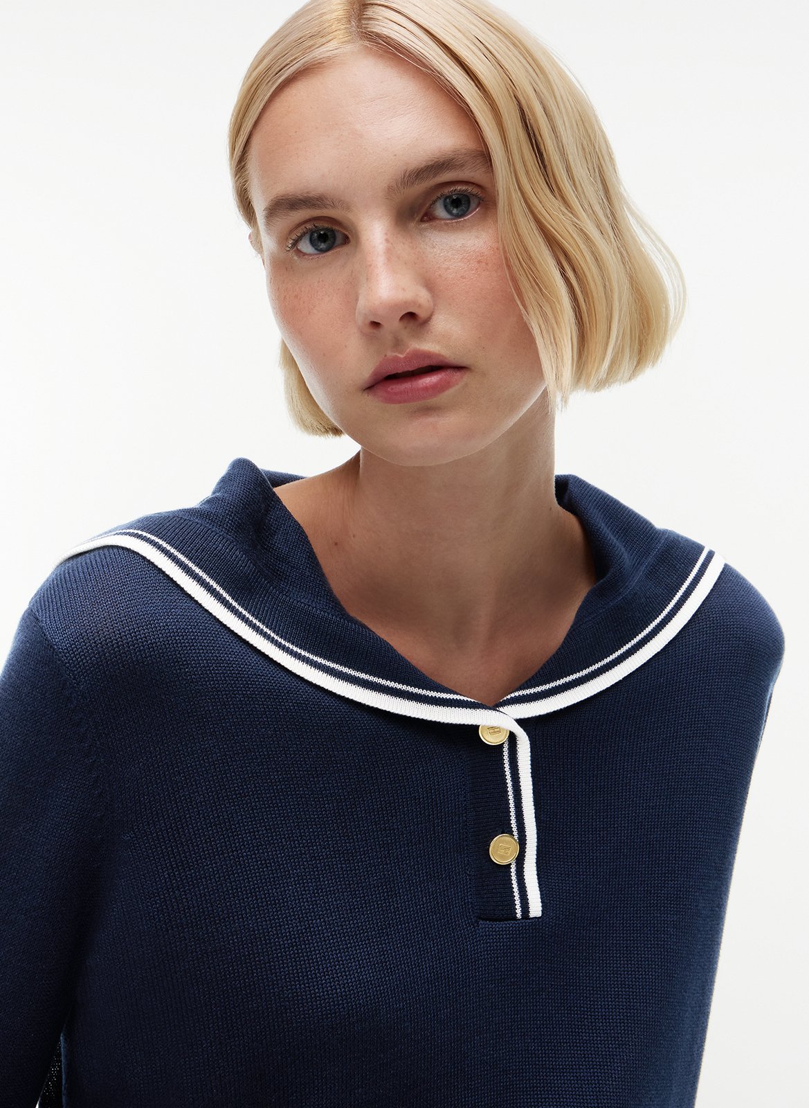 Gerade geschnittene umgeschlagene Hose TOMMY HILFIGER Blau