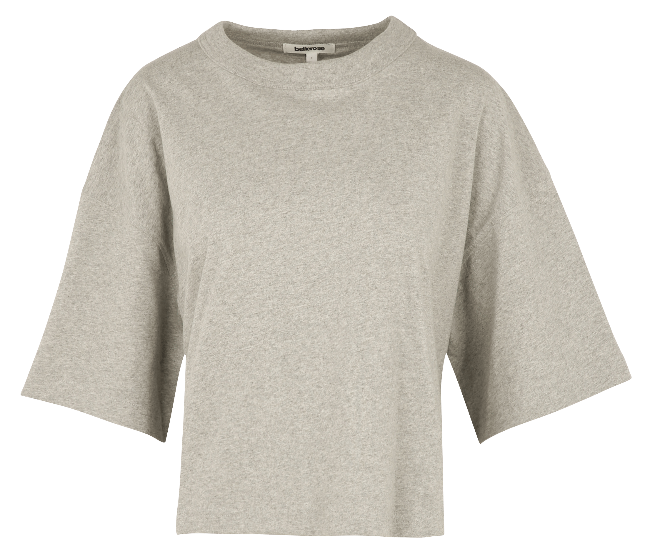 Oversize-T-Shirt aus Baumwolle mit Rundhalsausschnitt BELLEROSE Grau