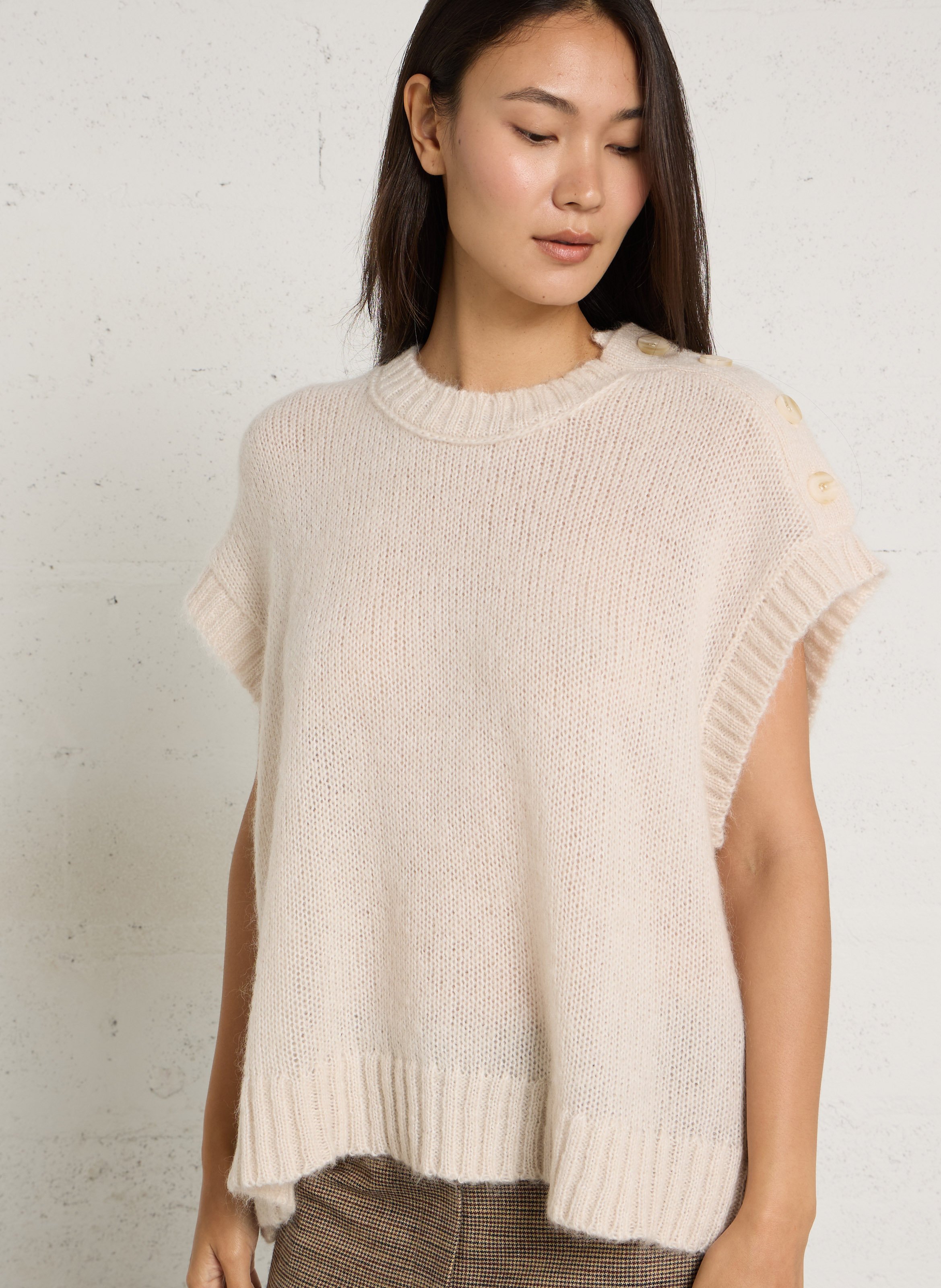 Round-neck wool-blend sweater BELLA JONES