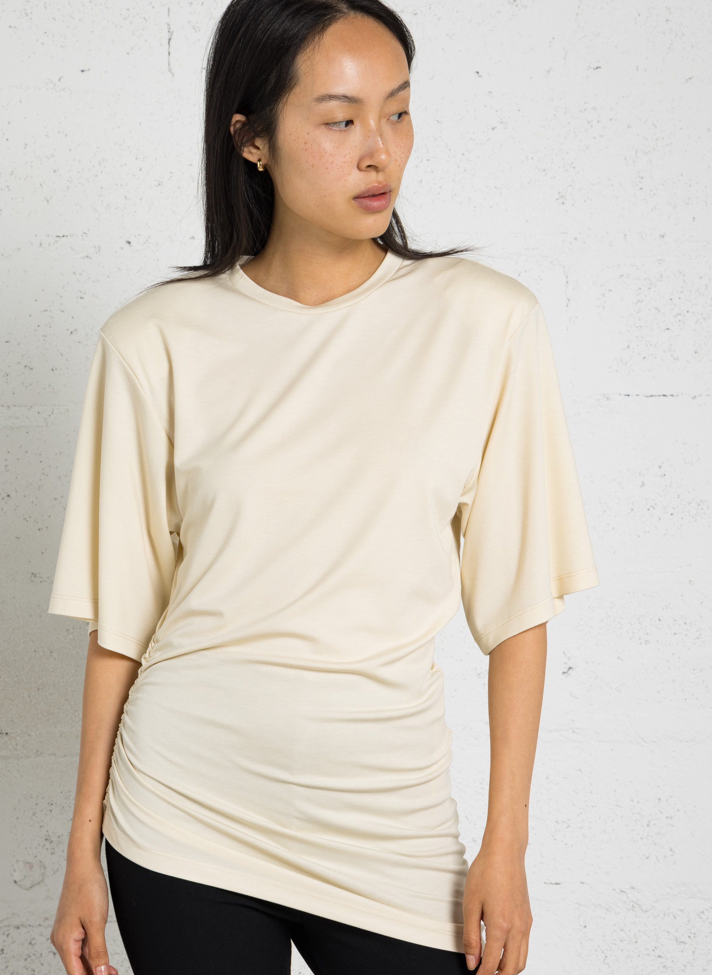 T-shirt long manches courtes froncé IMPERIAL
