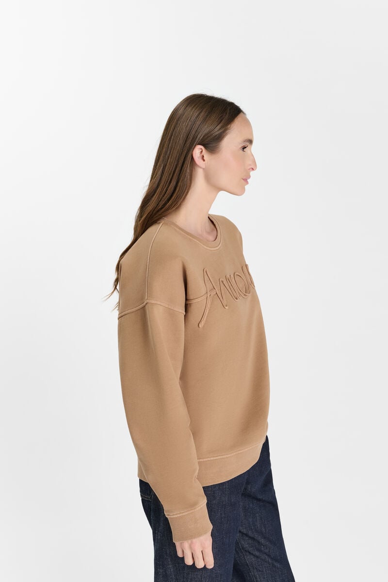 Round-neck sweatshirt LE TEMPS DES CERISES Beige