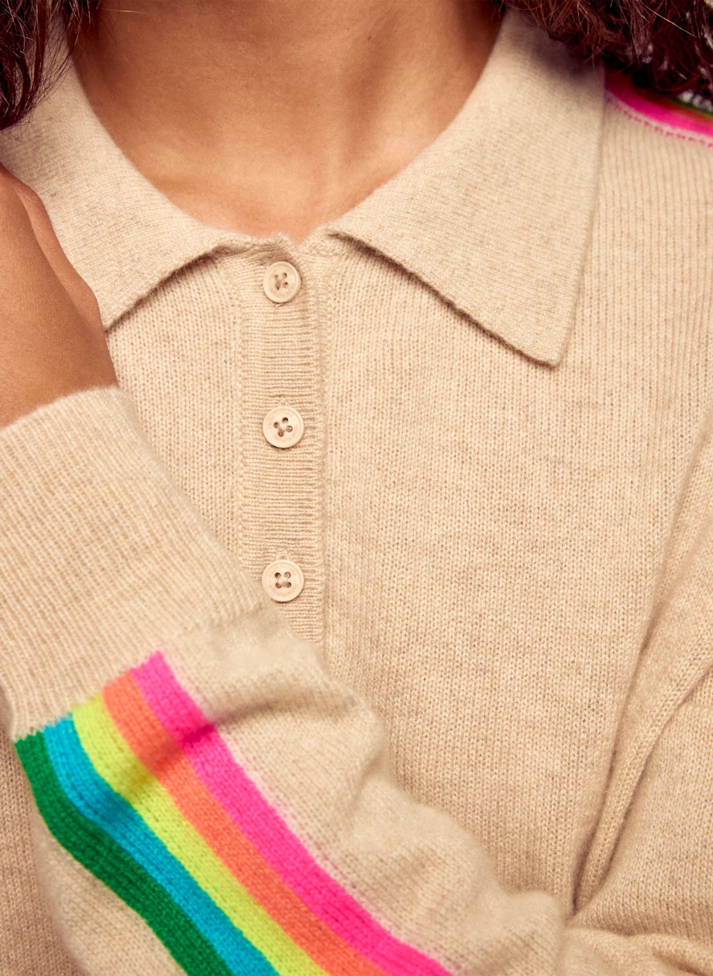 Pull droit en cachemire FROM FUTURE Beige