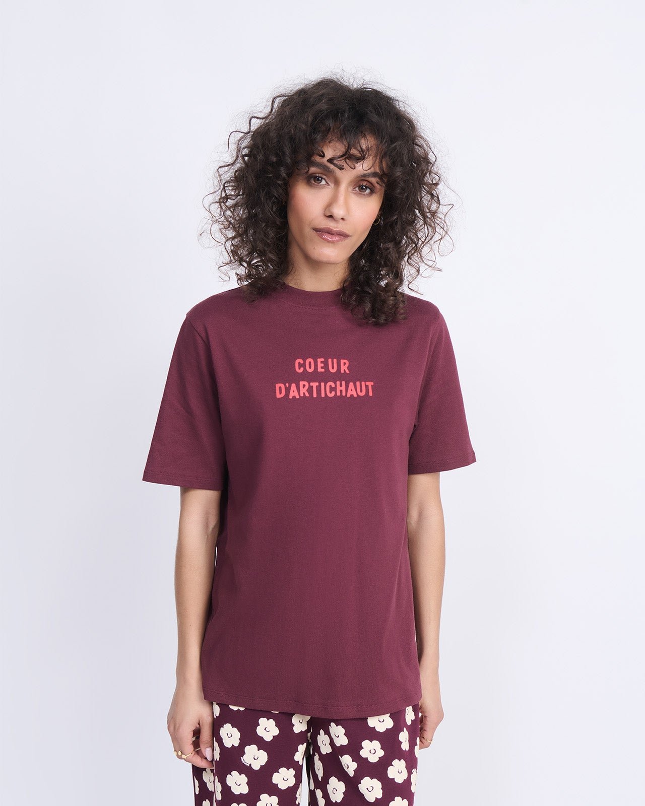 Organic cotton artichoke heart T-shirt EMOI EMOI Red