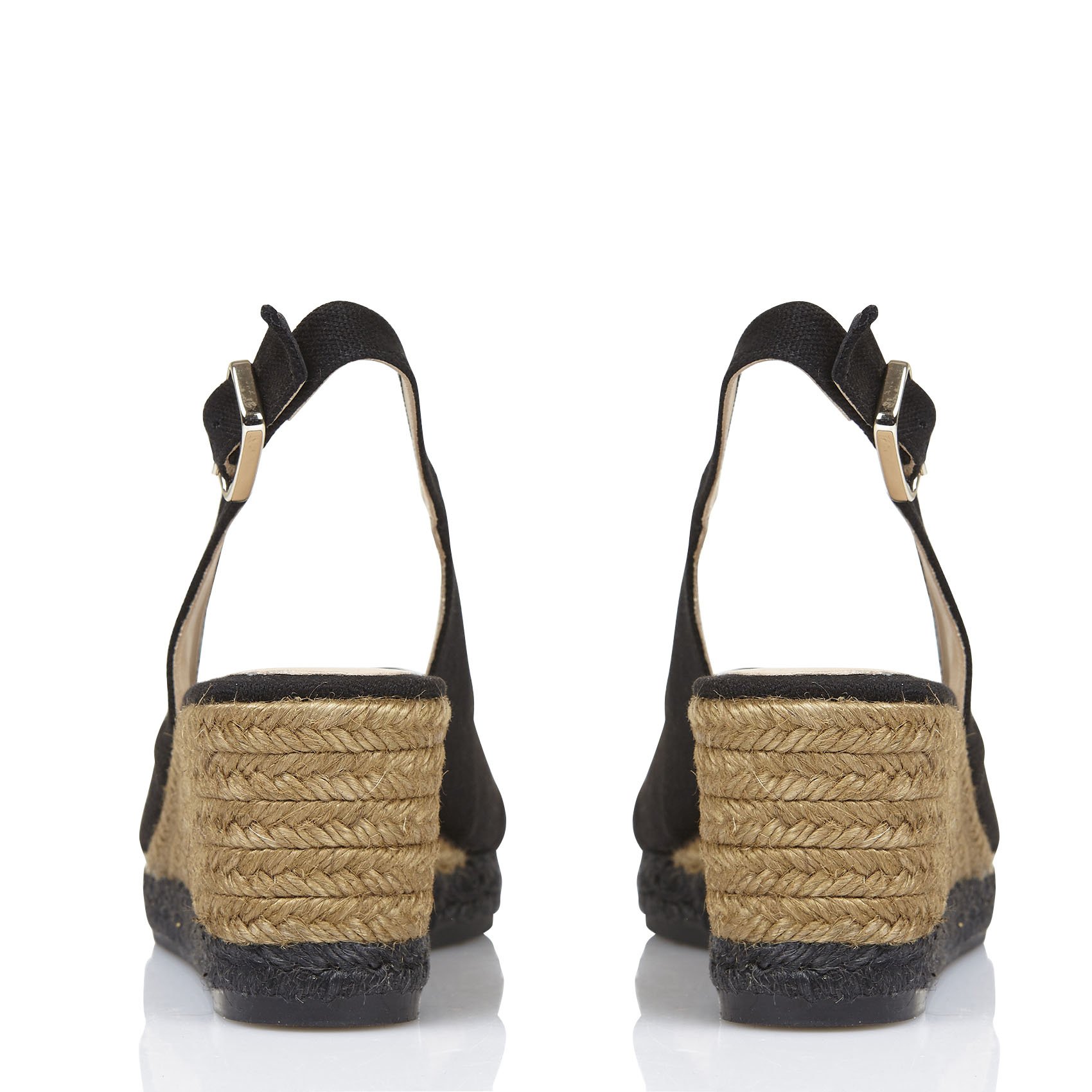 Brianda wedge canvas espadrilles with crossover straps  CASTANER Golden
